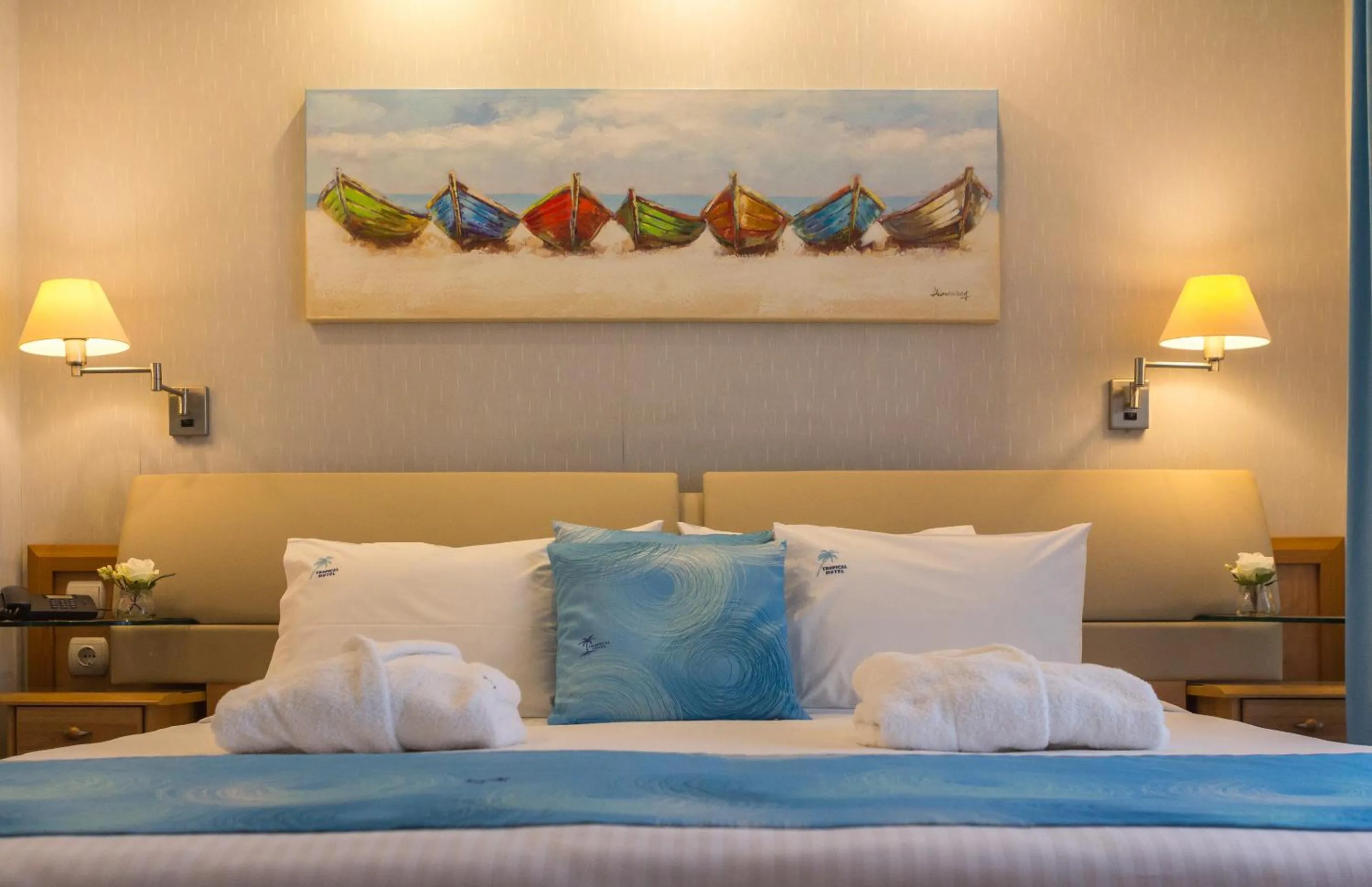 Bed in Tropical Hotel