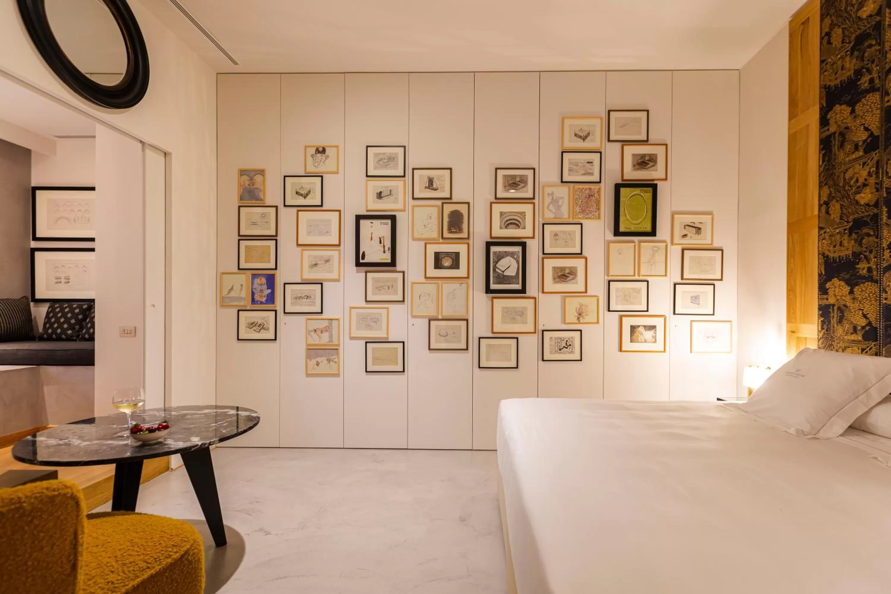 Seating area, Bed in Hotel Margot House Barcelona