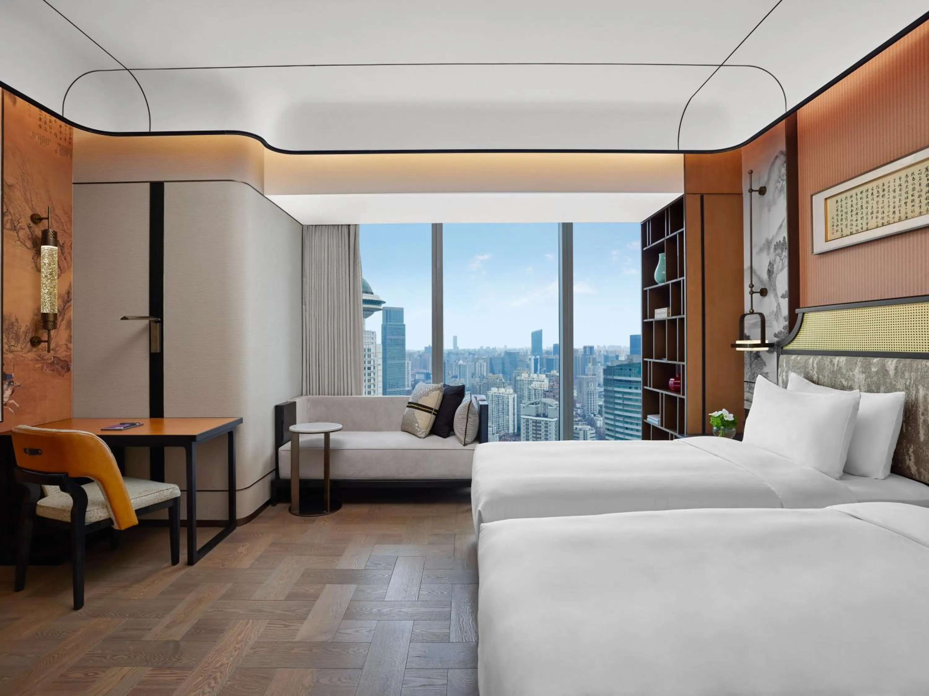 Photo of the whole room, Bed in Conrad Shanghai
