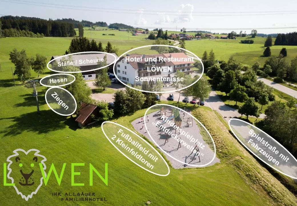 Bird's eye view in Familienhotel Löwen