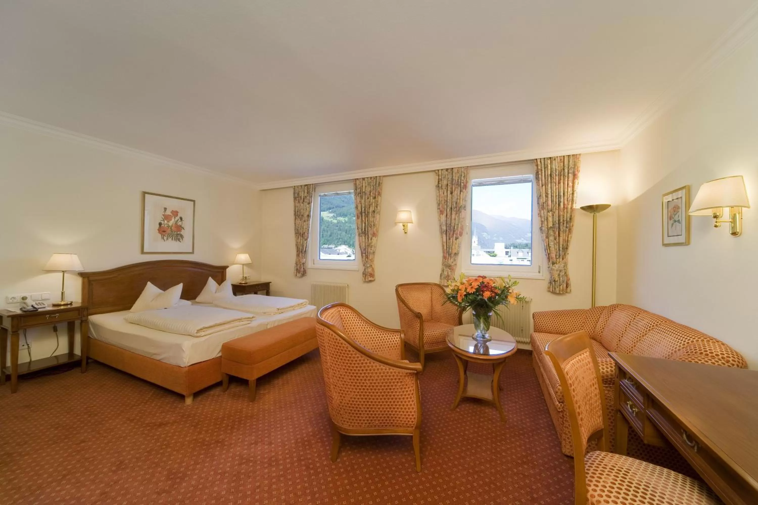 Bed in Vergeiner's Hotel Traube