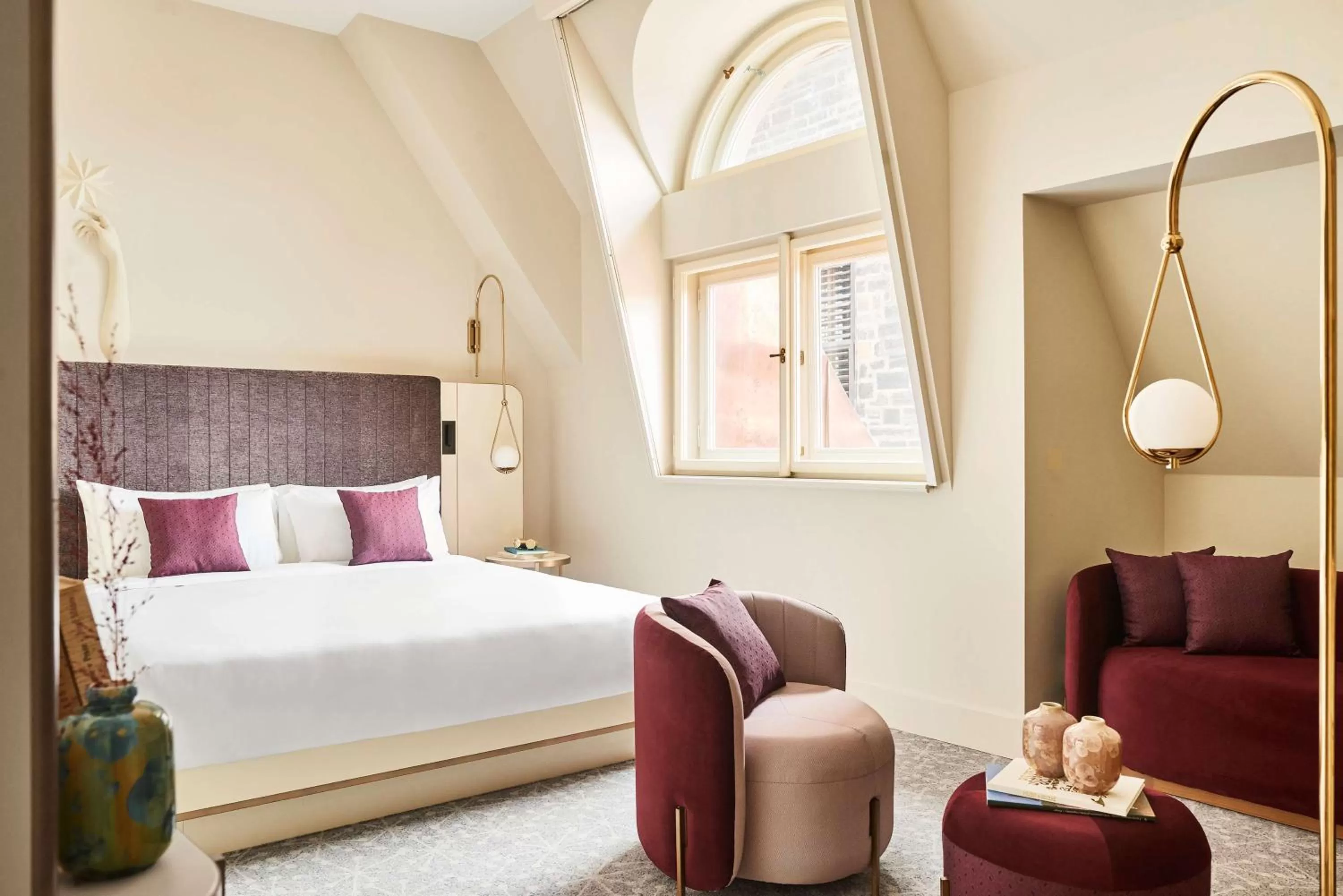 Bedroom, Bed in Andaz Prague, By Hyatt