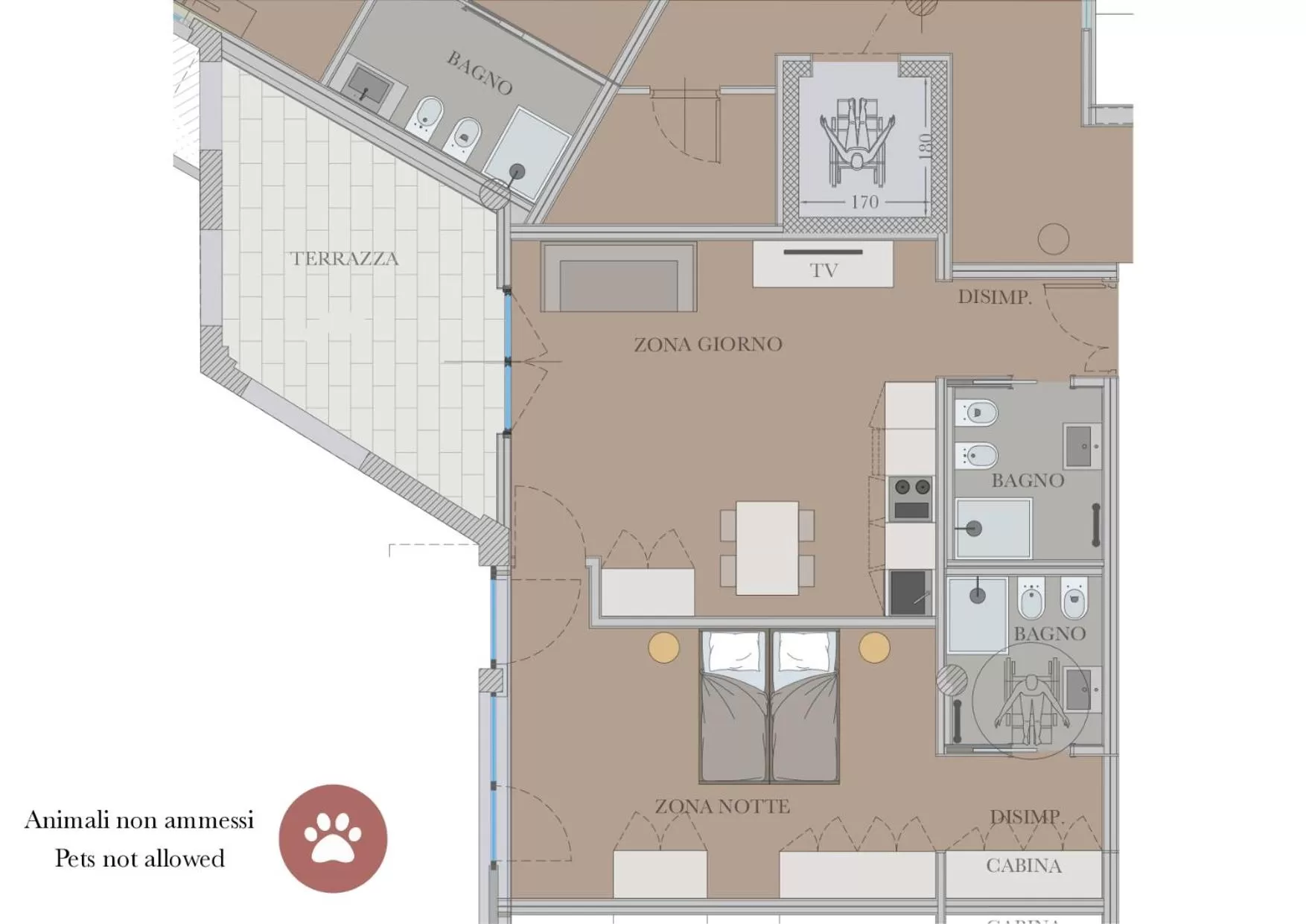 Floor plan in Aldeia Bianca Village