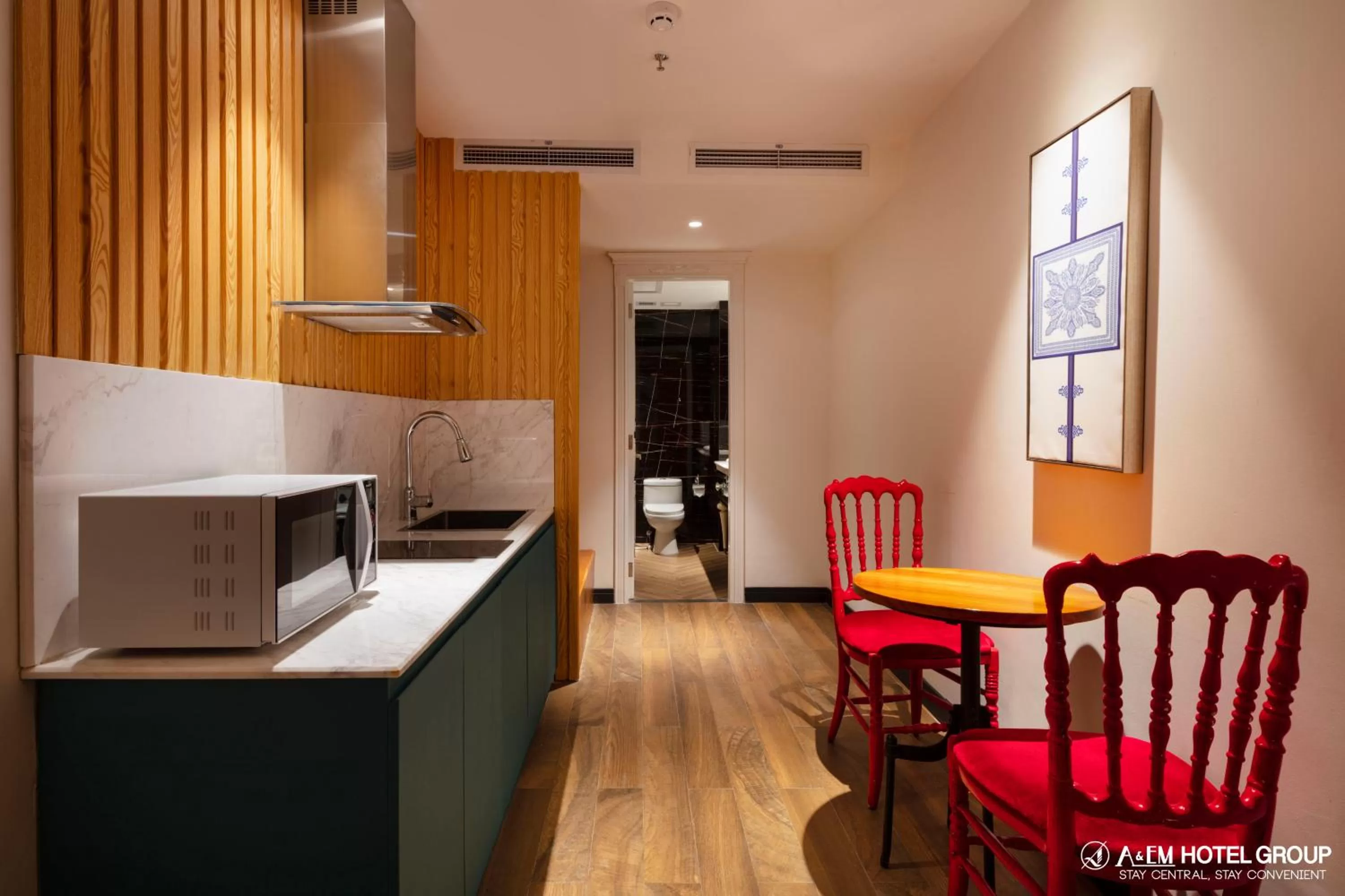 Kitchen or kitchenette, Kitchen/Kitchenette in A&EM Saigon Hotel