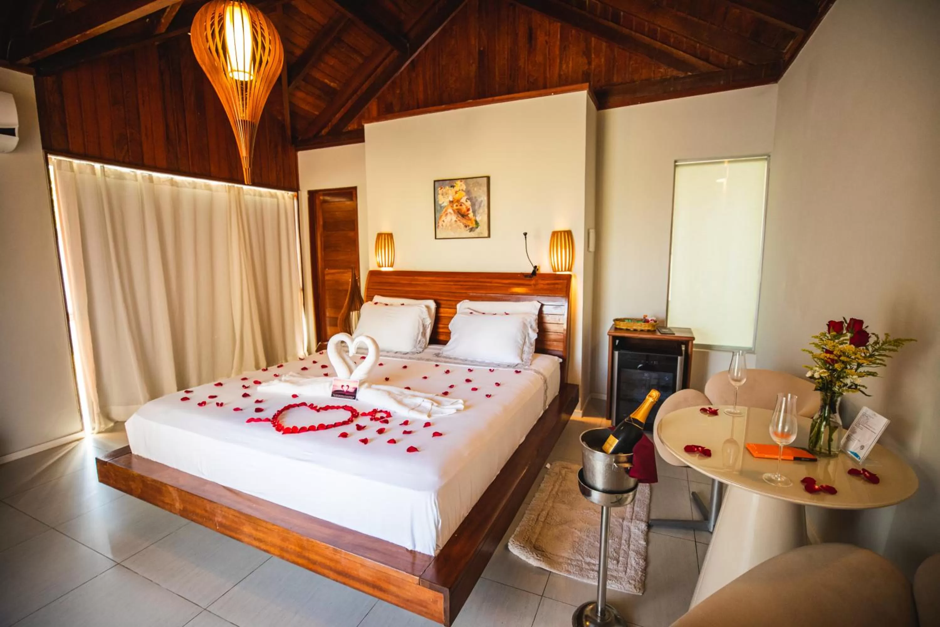 Bed in Pousada Rangai