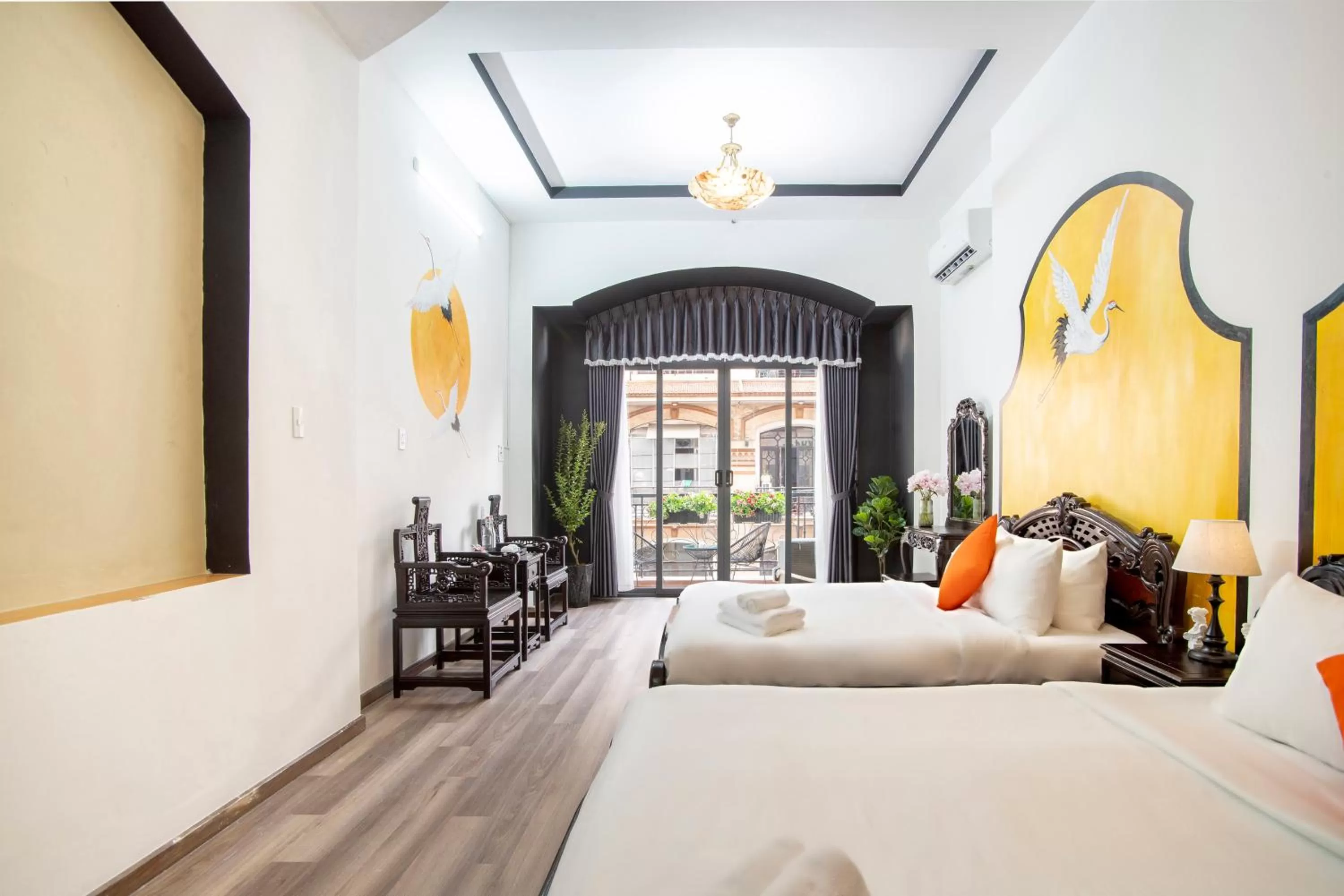 Bed in SAZI BEN THANH Hotel HCM