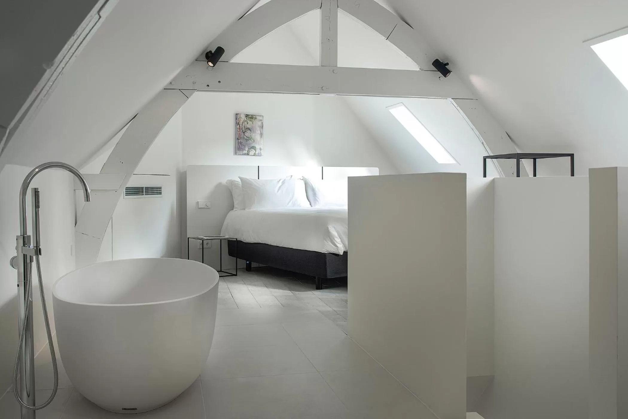 Bedroom, Bed in Kazerne Hotel - Member of Design Hotels