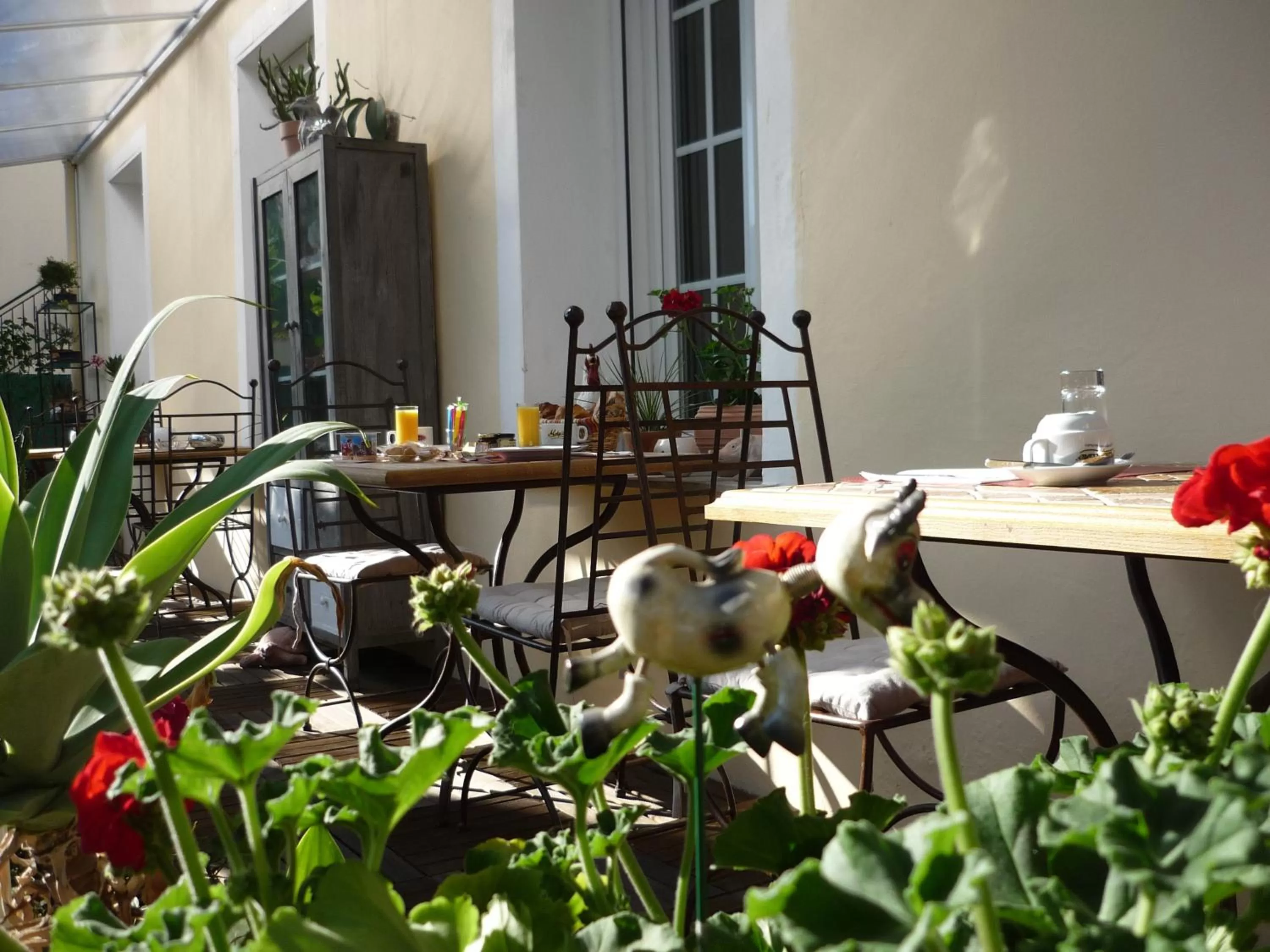 Balcony/Terrace in Logis Hôtel Villa Victorine