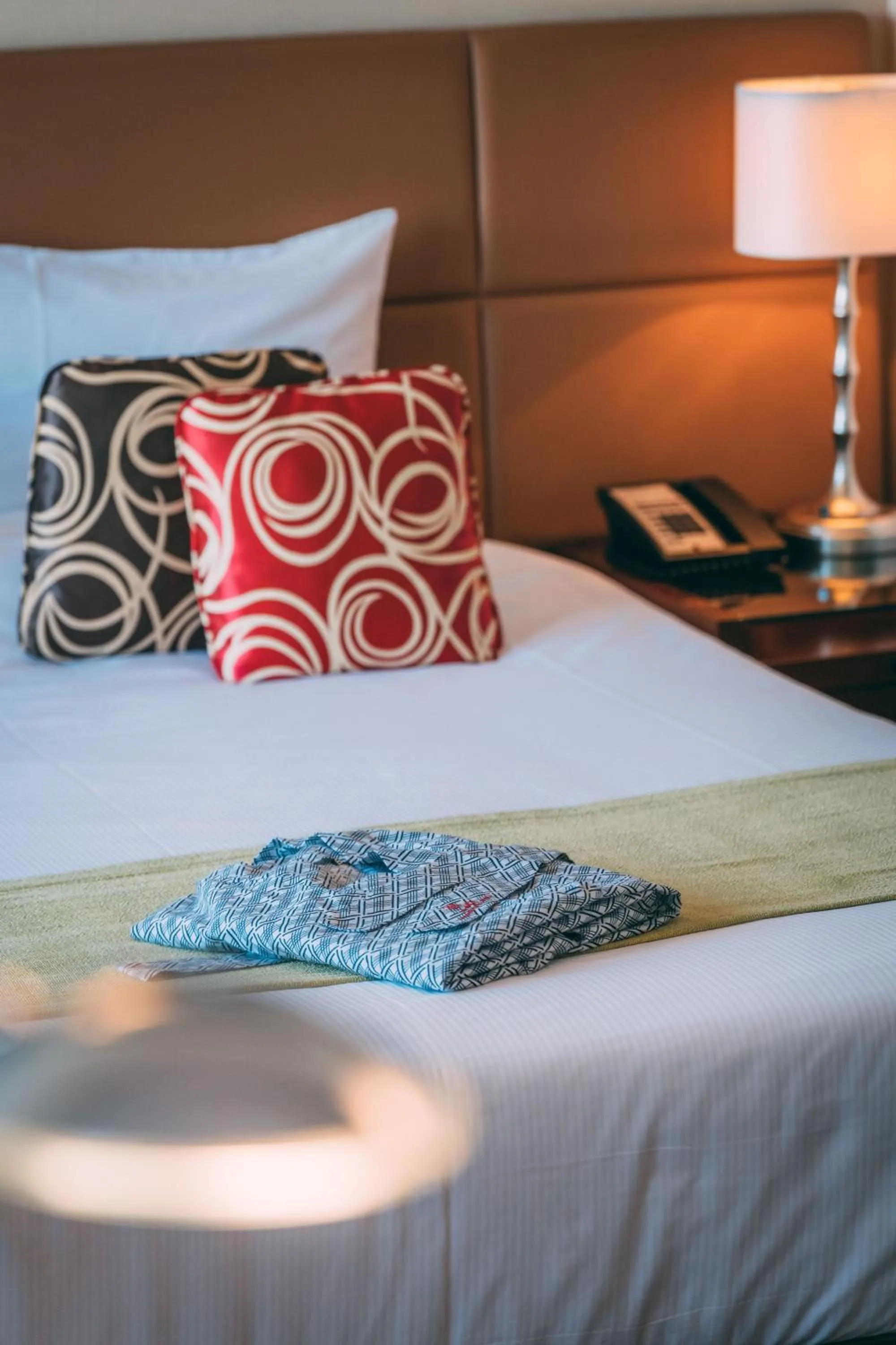 Decorative detail, Bed in Okura Garden Hotel Shanghai