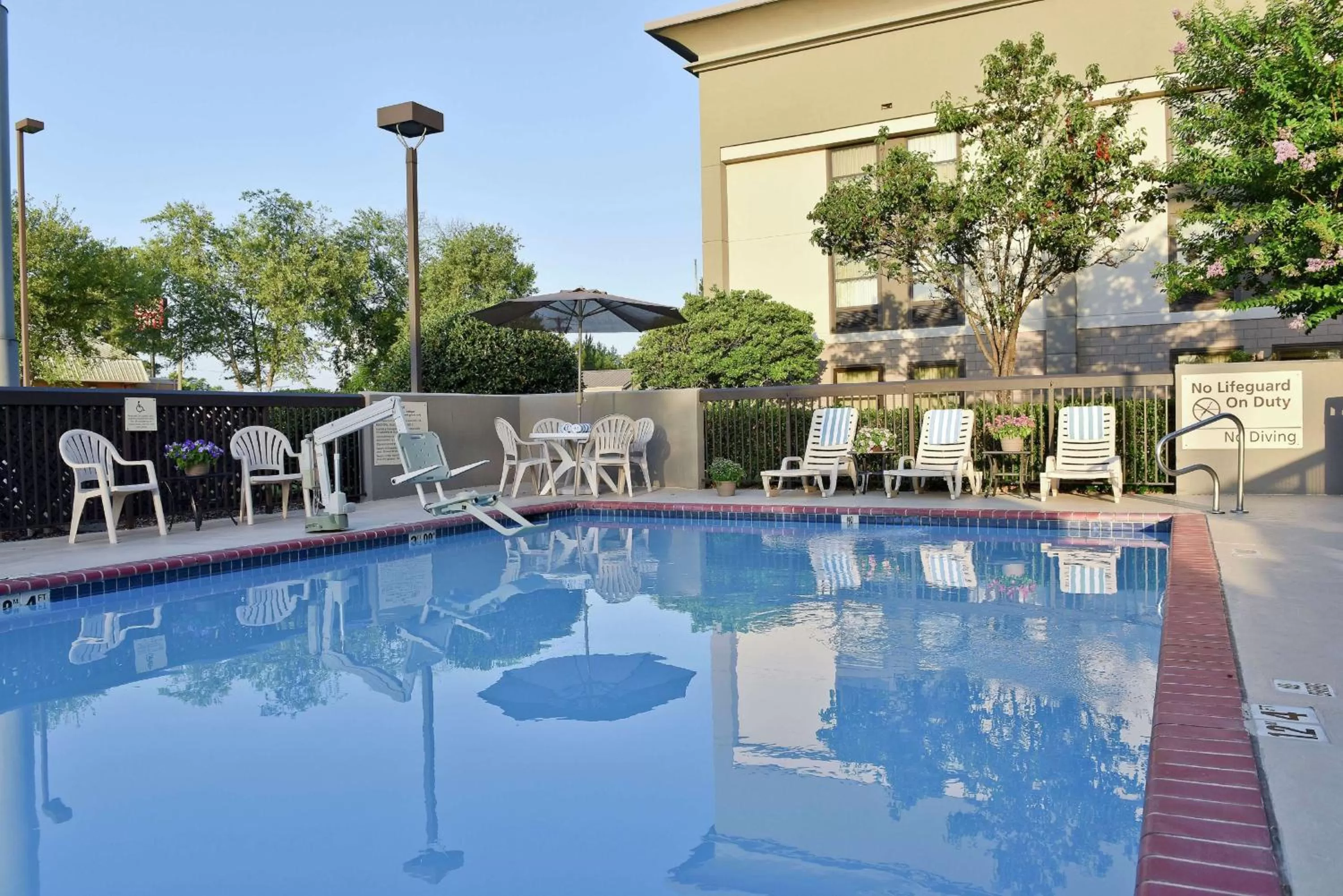 Pool view in Hampton Inn Ruston