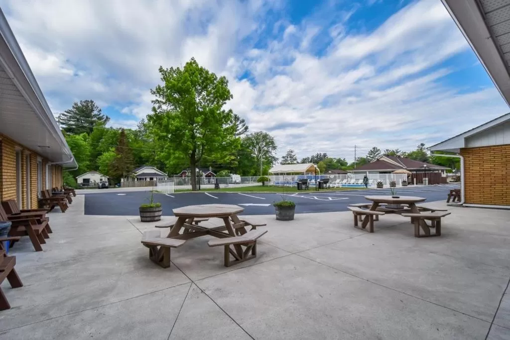 Patio in Beach Club by Beach1 Motel
