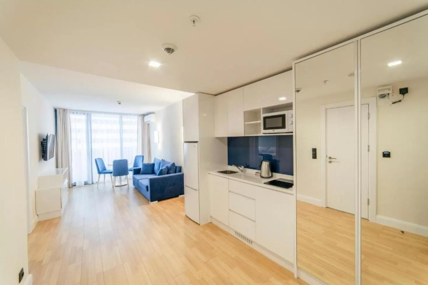 Kitchen or kitchenette, Kitchen/Kitchenette in Luxury Sea View Aparthotel In Orbi City Batumi