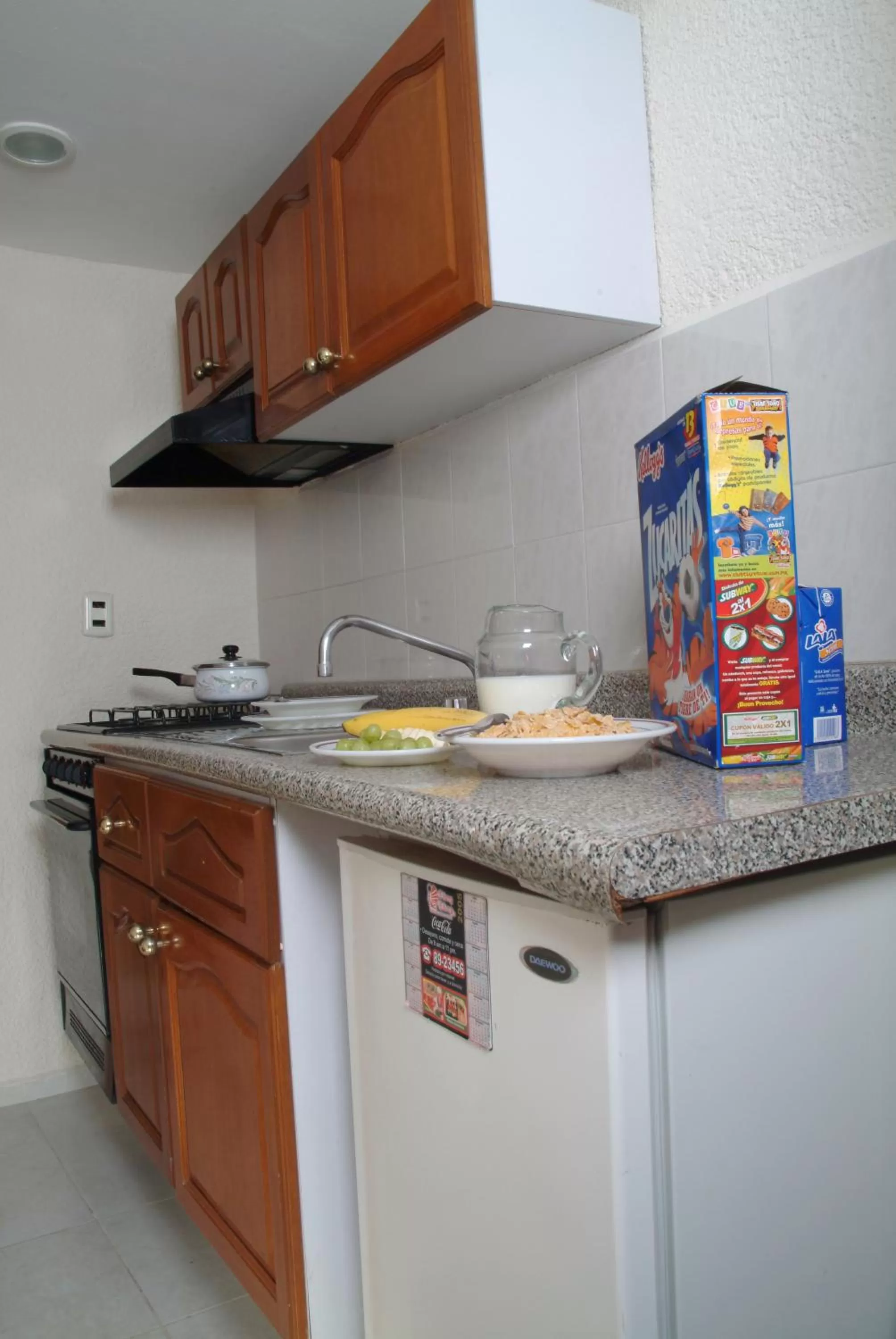 Kitchen or kitchenette in Hotel y Suites Nader