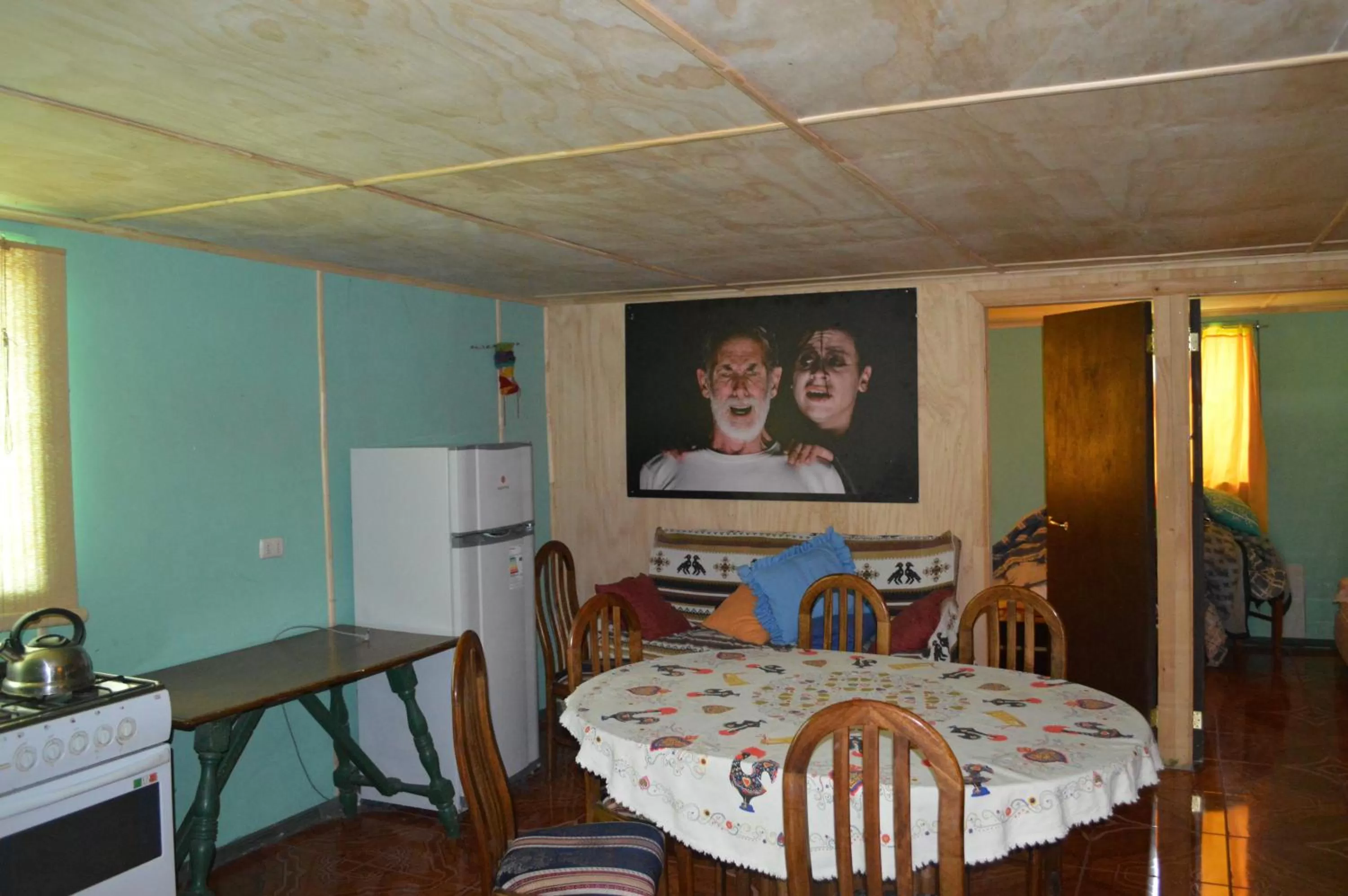 Patio, Dining Area in Coyunche Cabañas y Camping Laja & San Rosendo