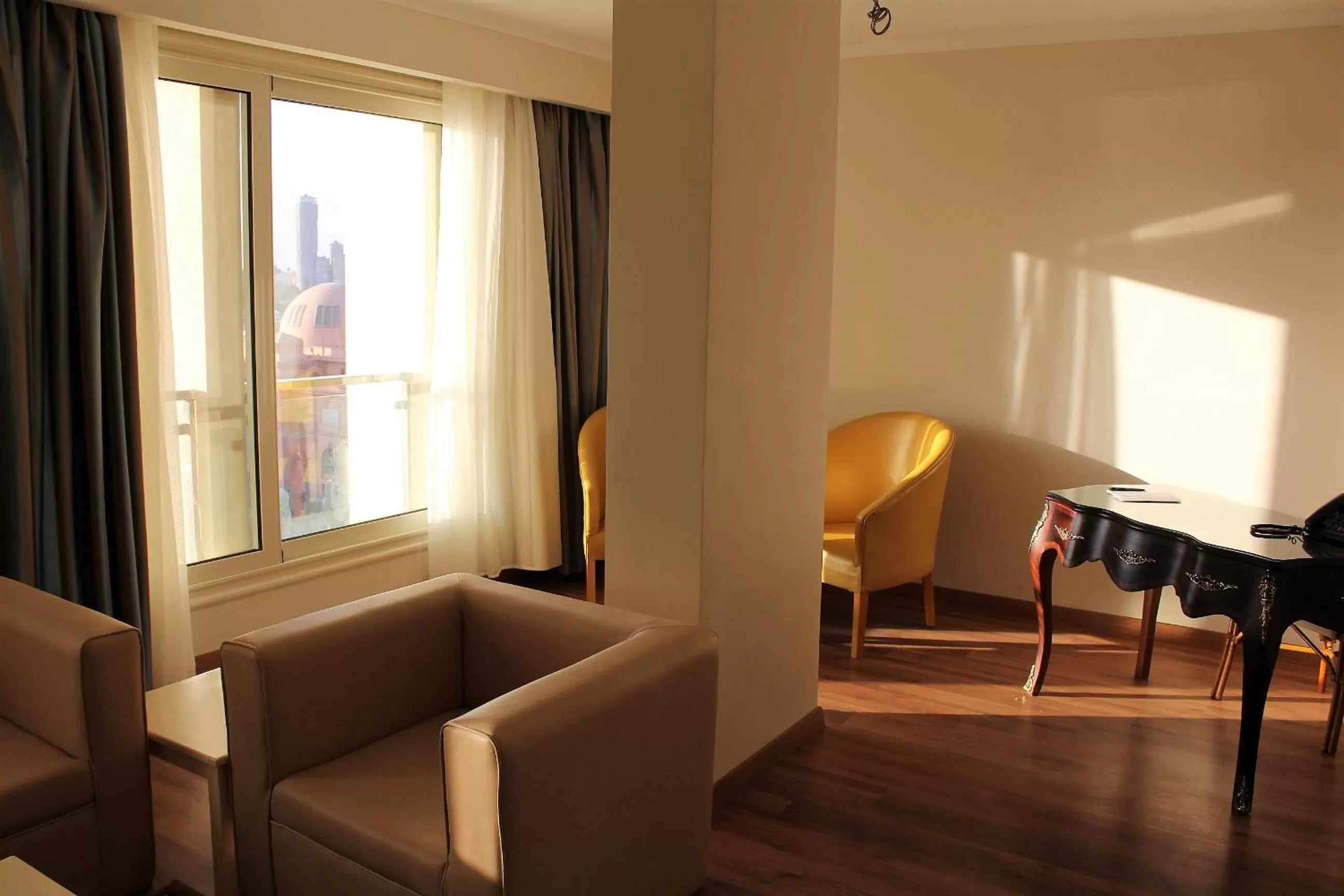 Seating area in Cleopatra Hotel