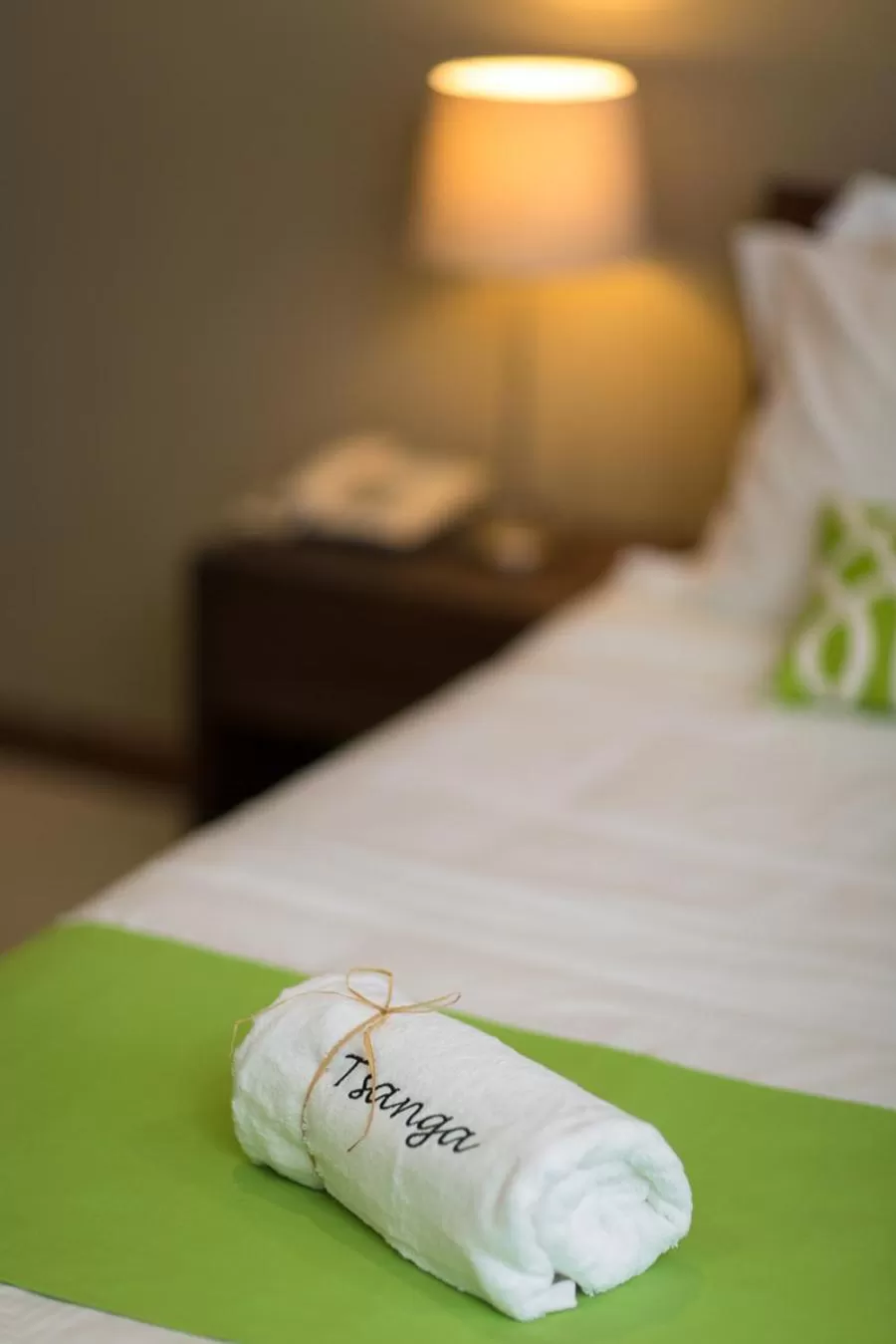 Decorative detail, Bed in Tsanga Tsanga Hotel