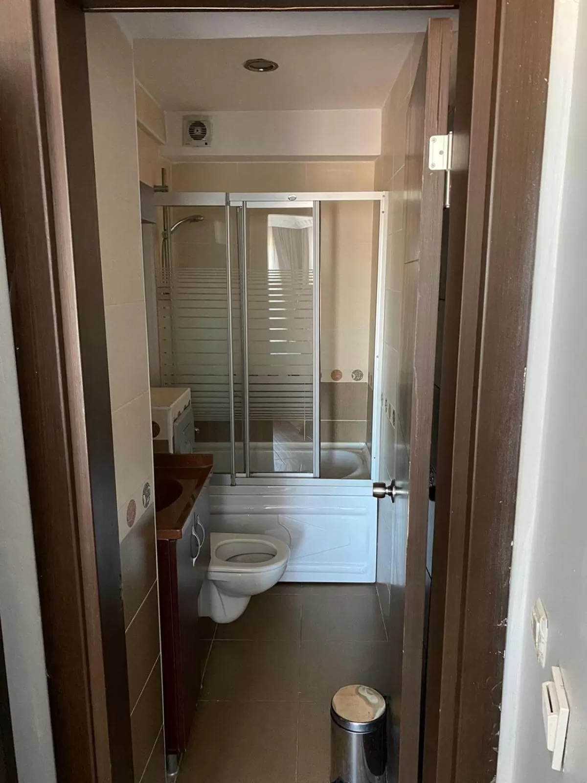 Bathroom, Bed in Ares Hotel