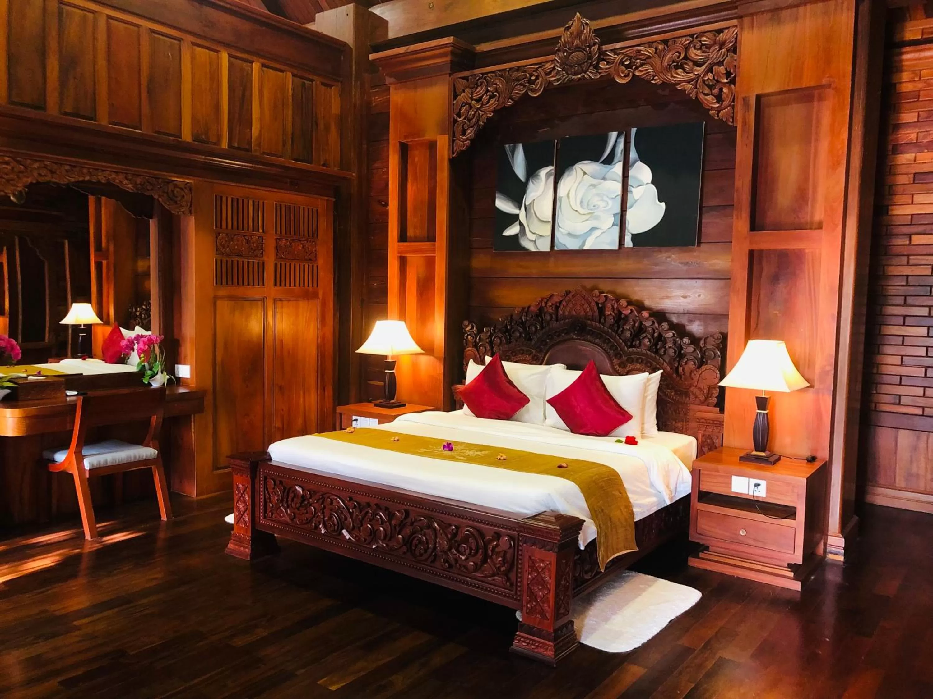 Bedroom, Bed in Try Palace Resort-Kep