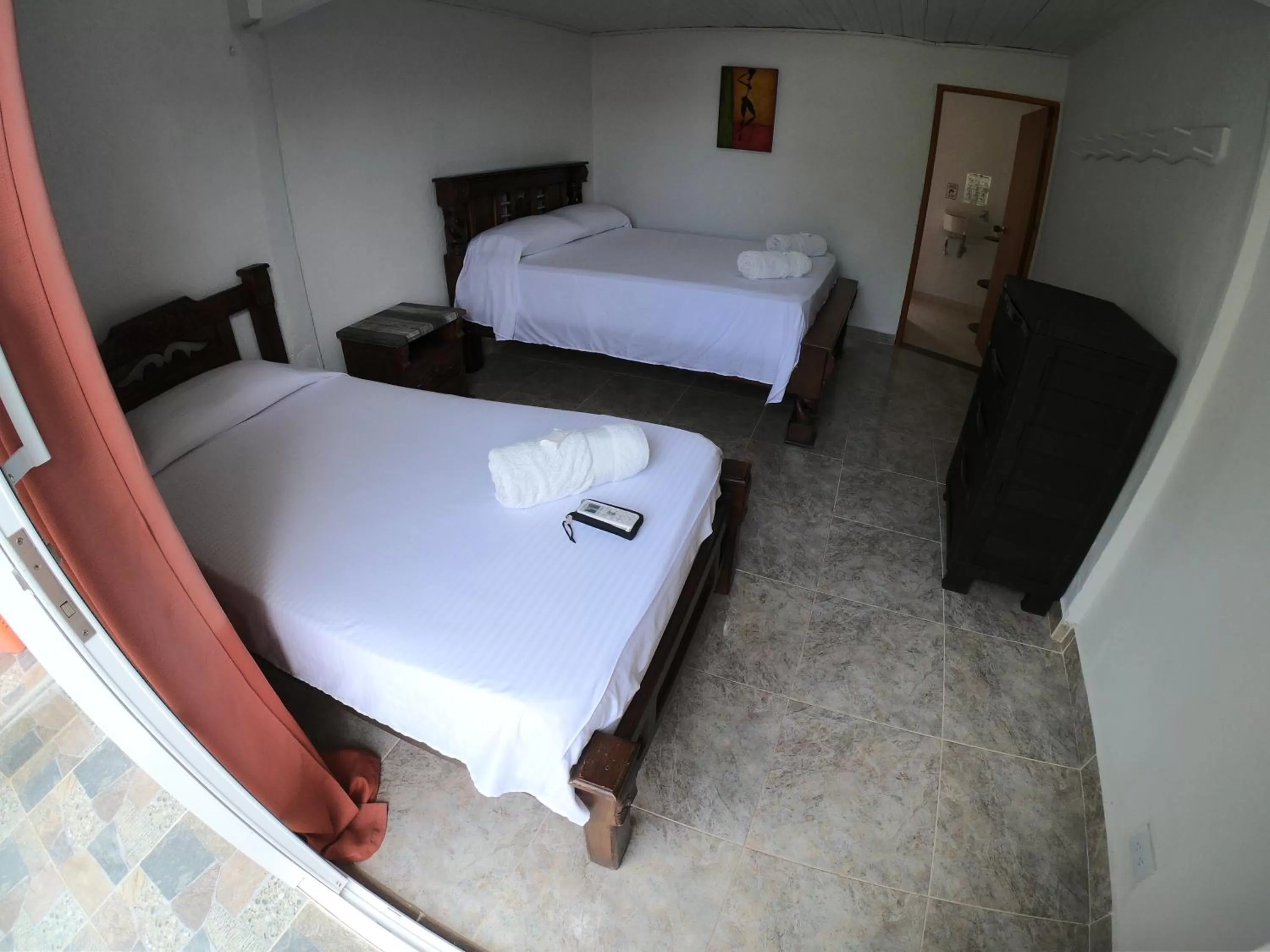 Decorative detail, Bed in The Rock House Eco