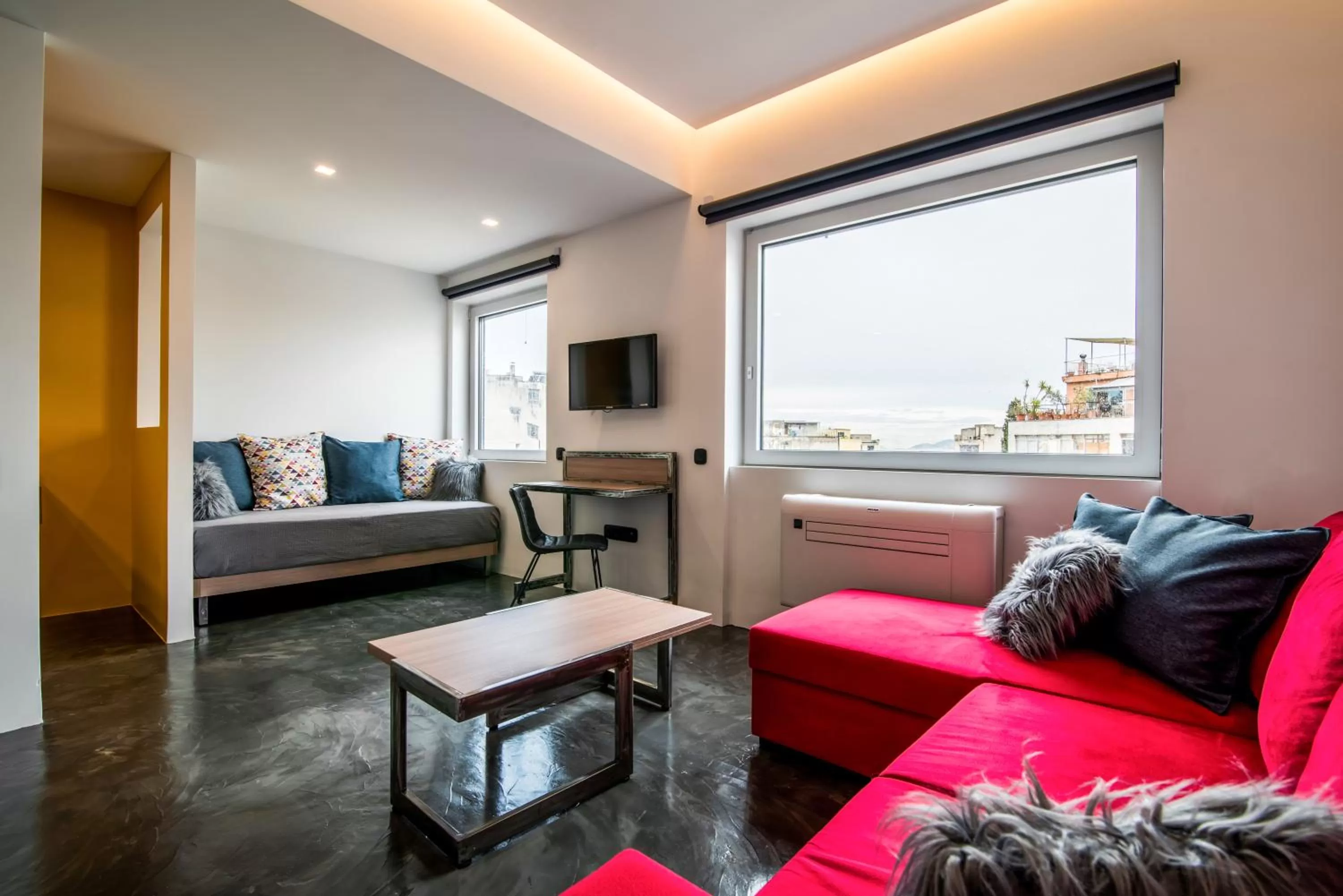 Living room in AthinA STREETAPARTMENTS