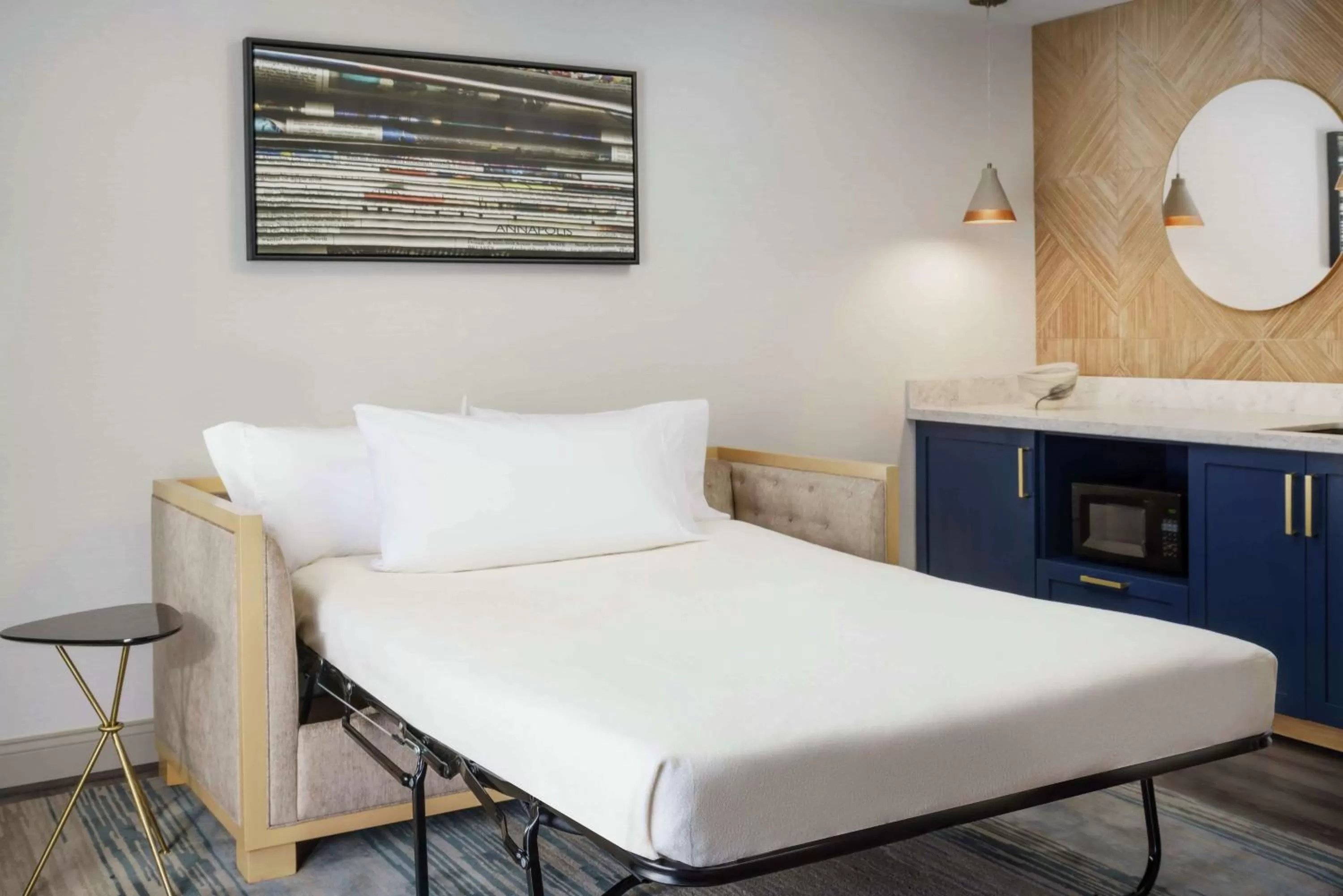 Living room, Bed in Hilton Garden Inn Annapolis Downtown