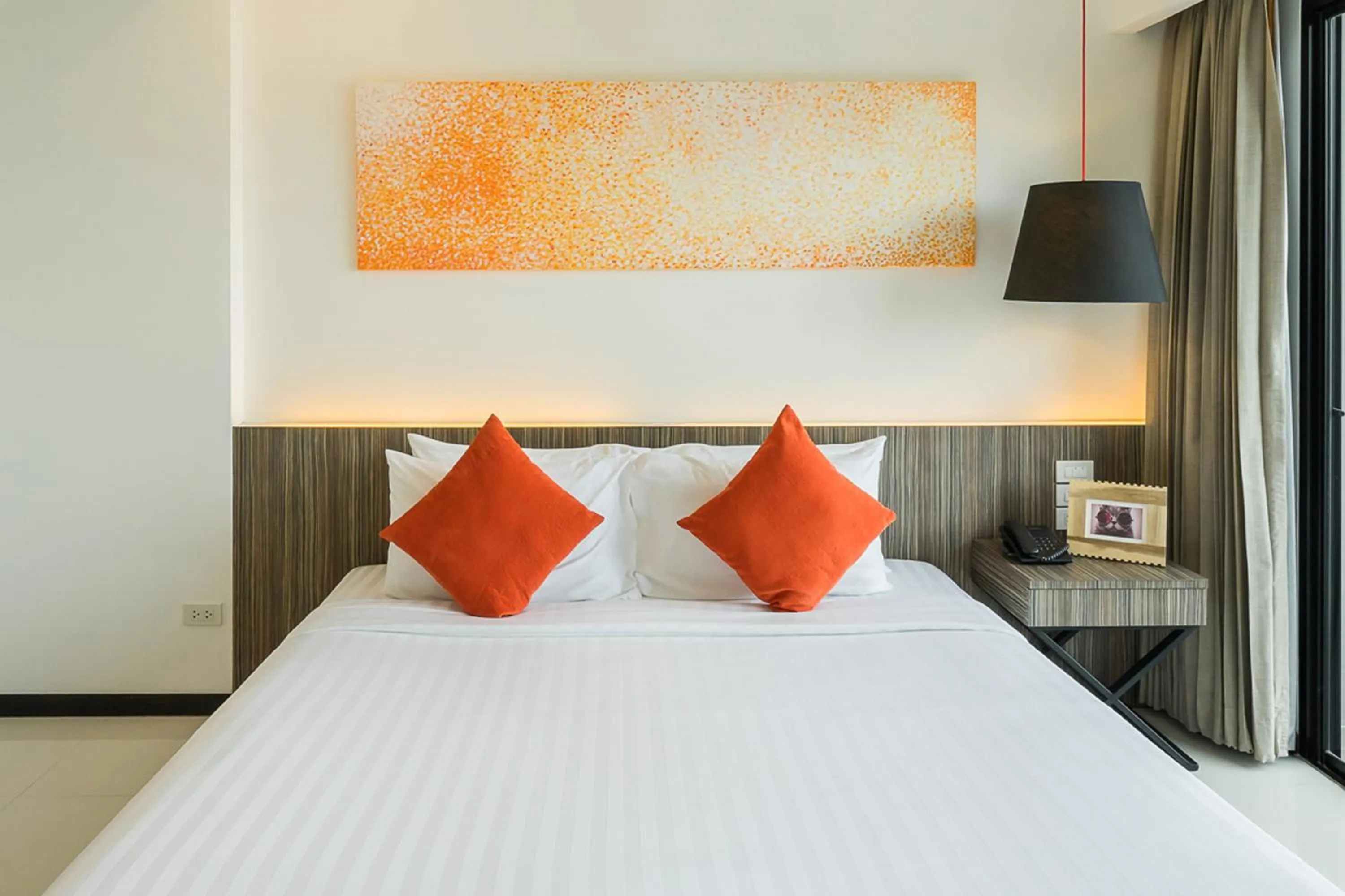 Bed in Hotel J Residence Pattaya