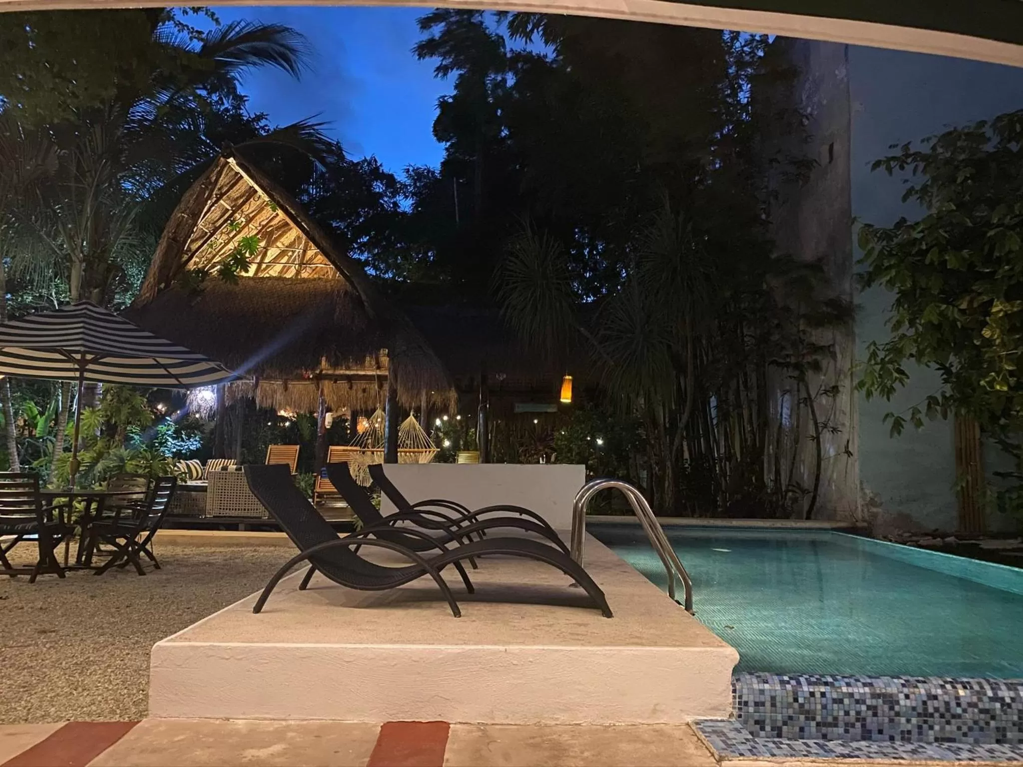 Pool view in Villas El Encanto Cozumel