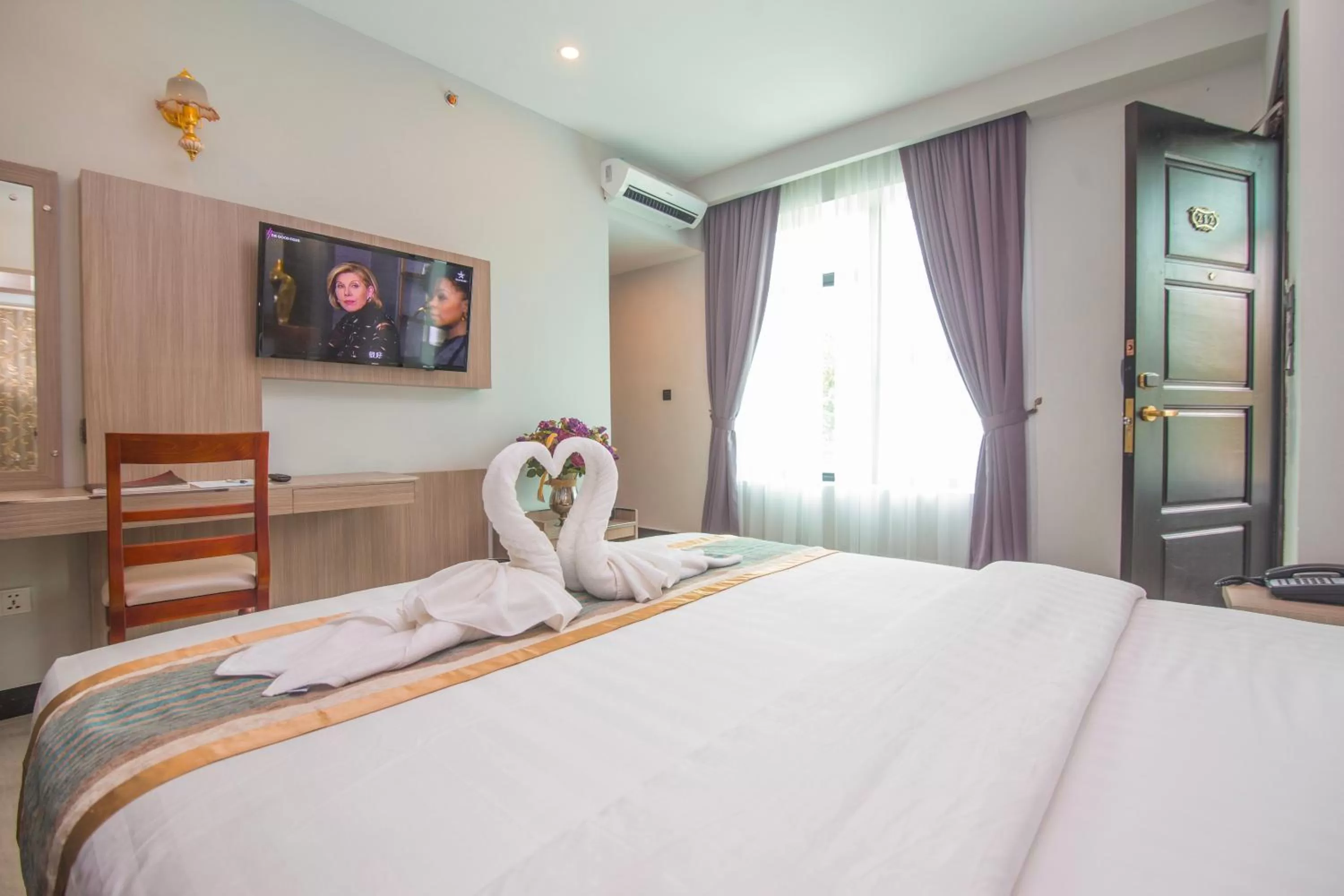 Bed in New York Hotel