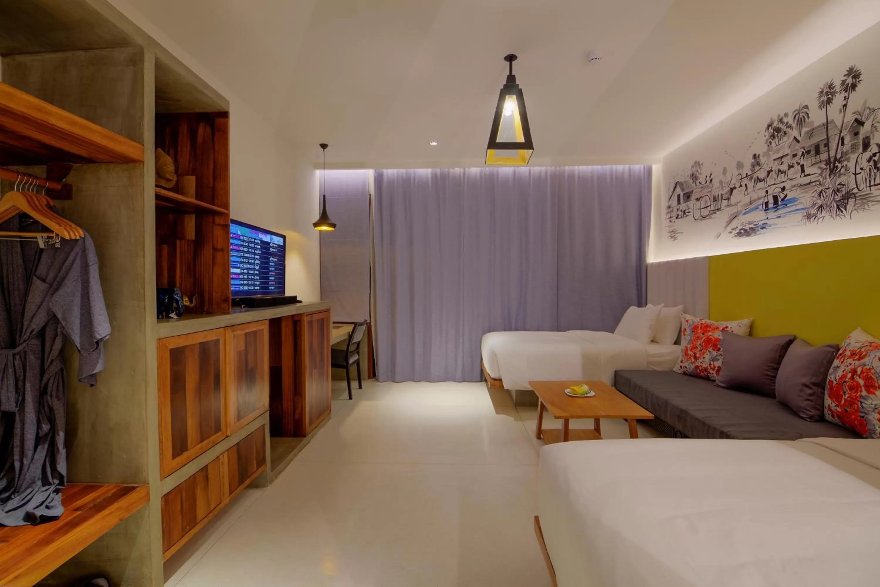 Photo of the whole room, Bed in Apsara Residence Hotel