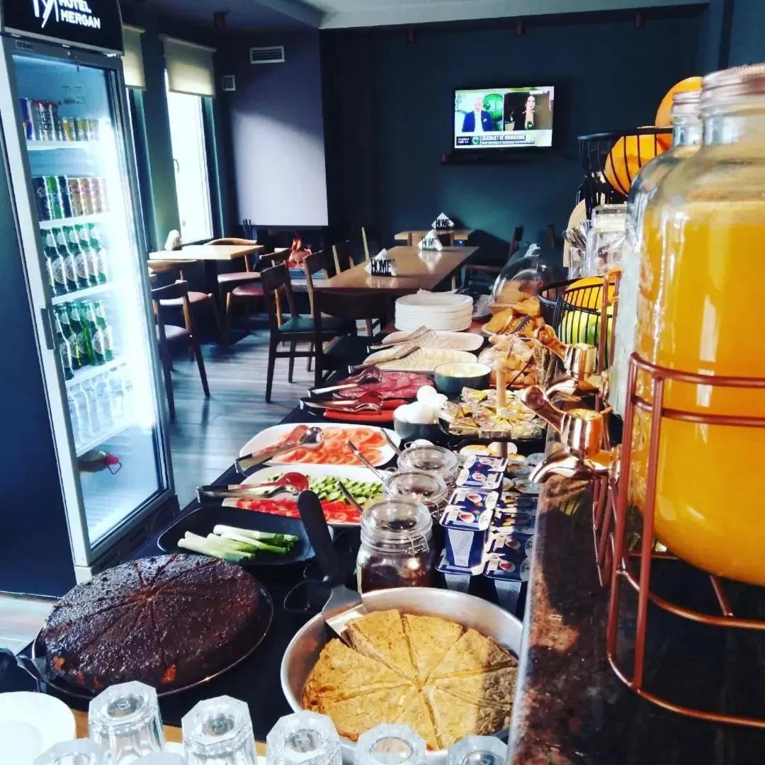Buffet breakfast in Mergan Hotel