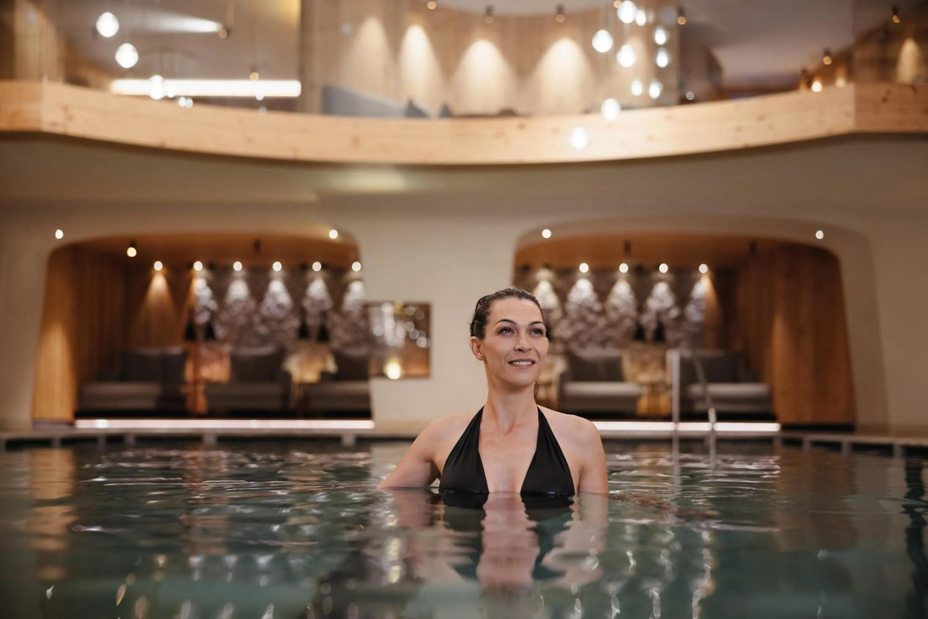 Swimming pool in Kolfuschgerhof Mountain Resort