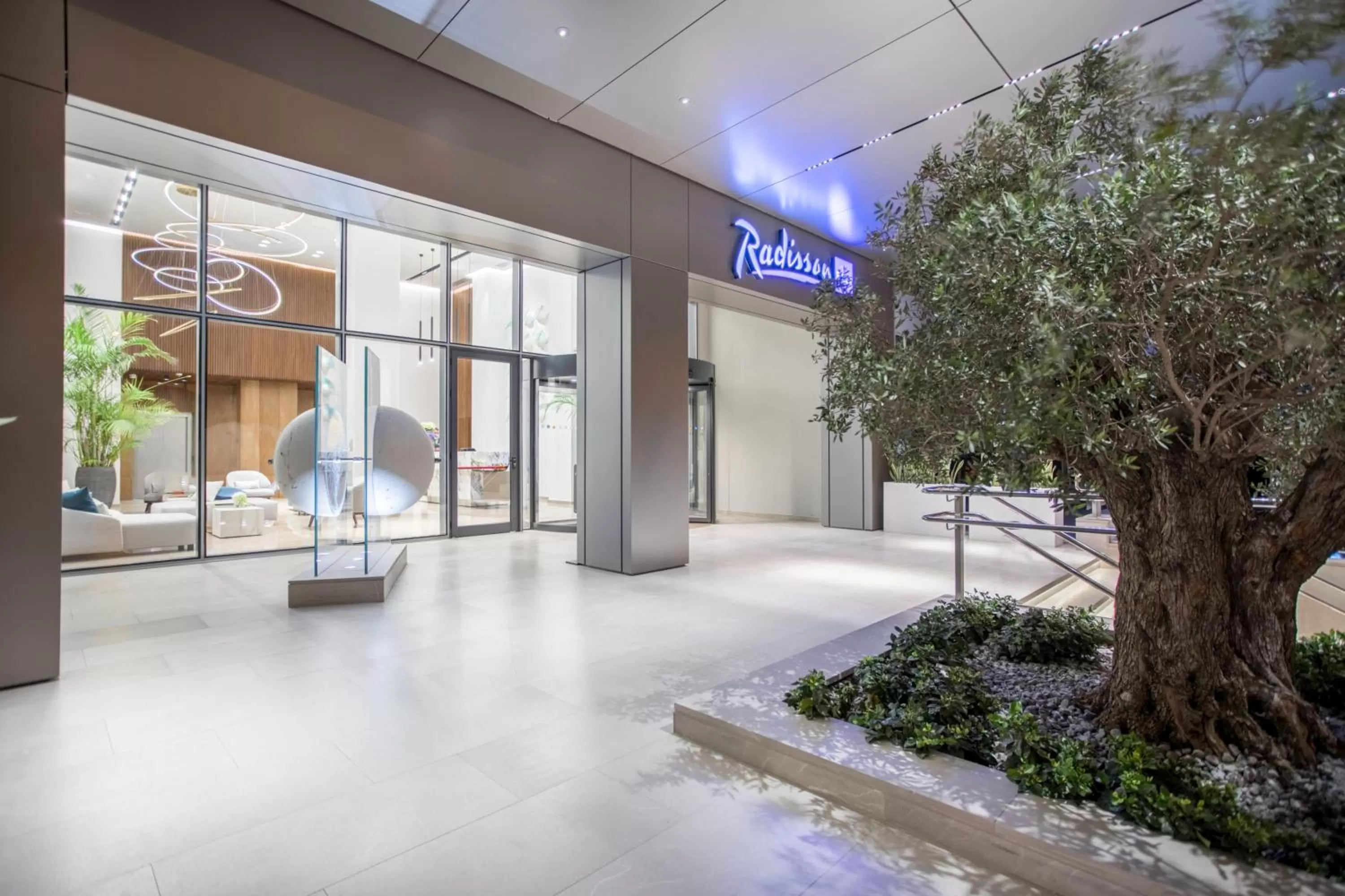 Facade/entrance in Radisson Blu Hotel, Larnaca