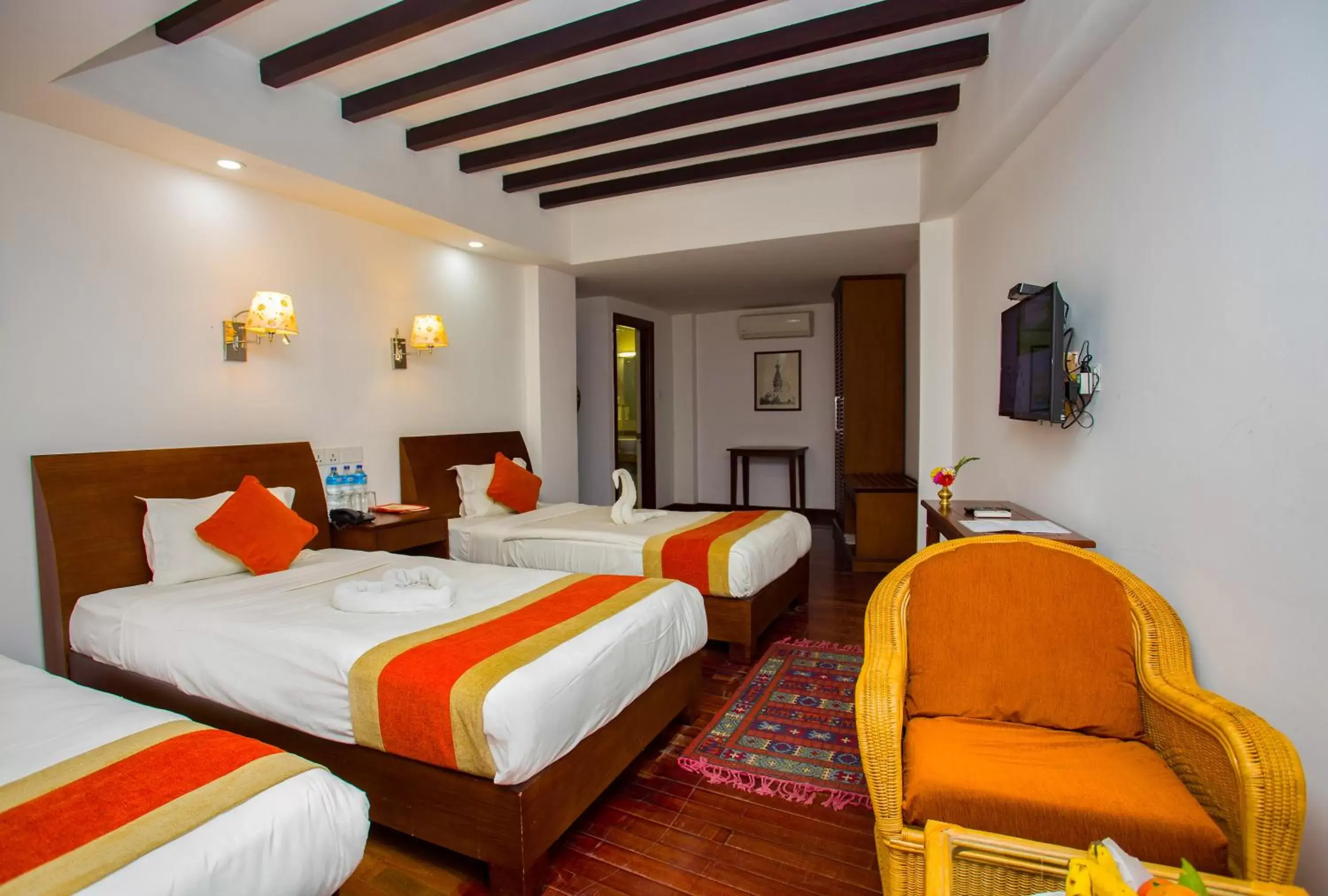 Deluxe Triple Room with Garden View in Apsara Boutique Hotel Deluxe Triple Room with Garden View in Apsara Boutique Hotel