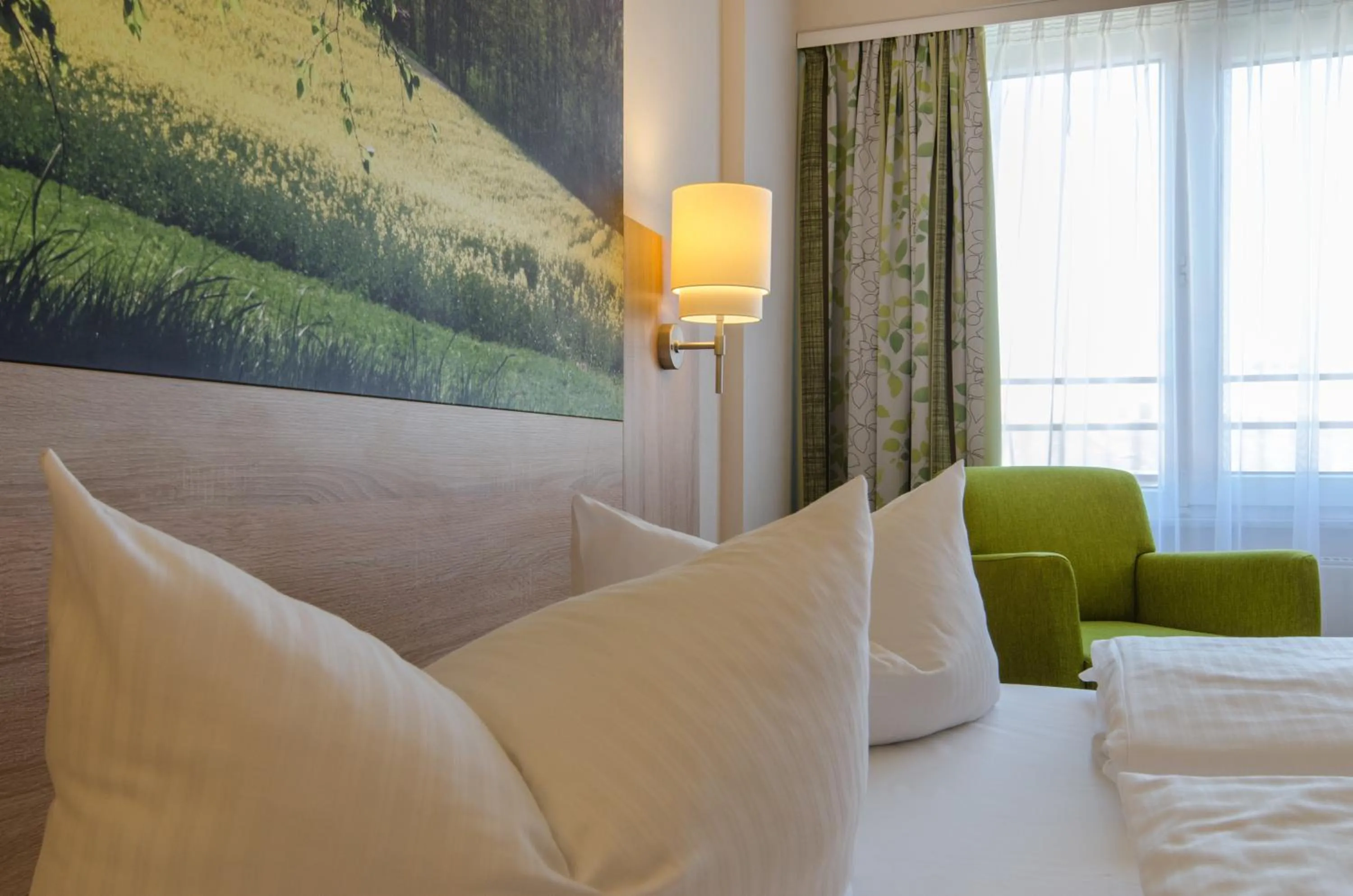 Decorative detail, Bed in Garden Hotel