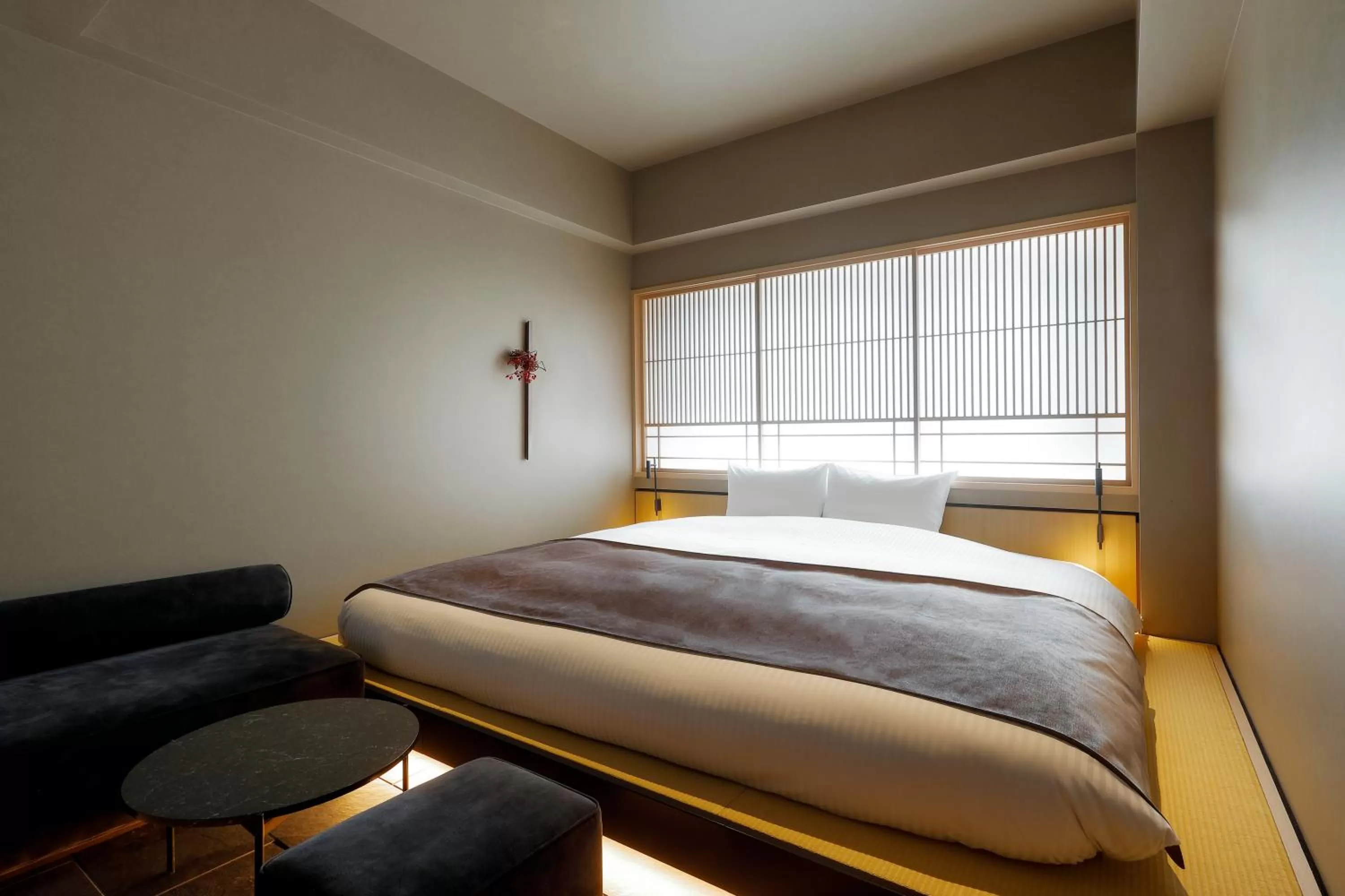 Bed in hotel tou nishinotoin kyoto