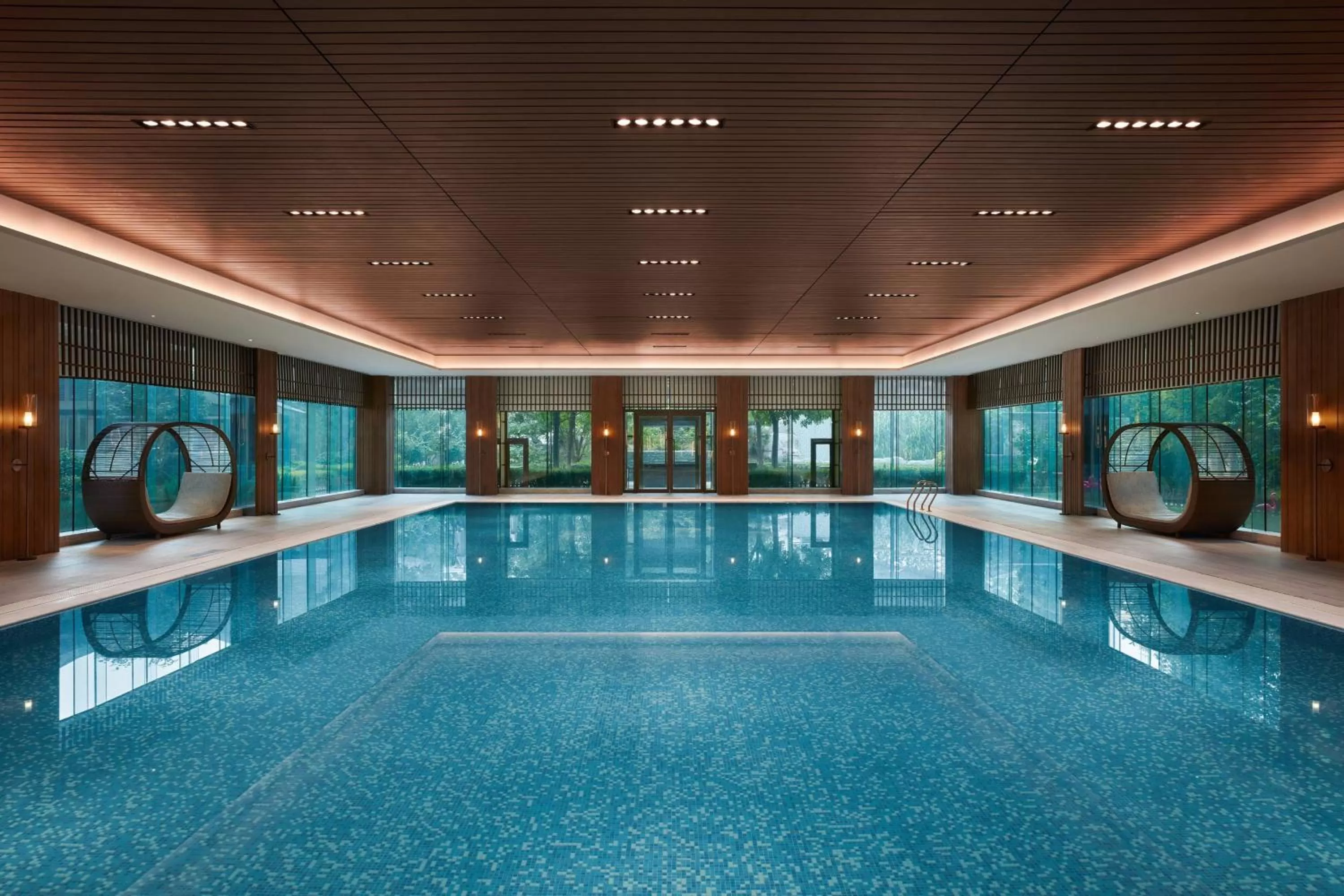 Swimming pool in Beijing Marriott Hotel Changping