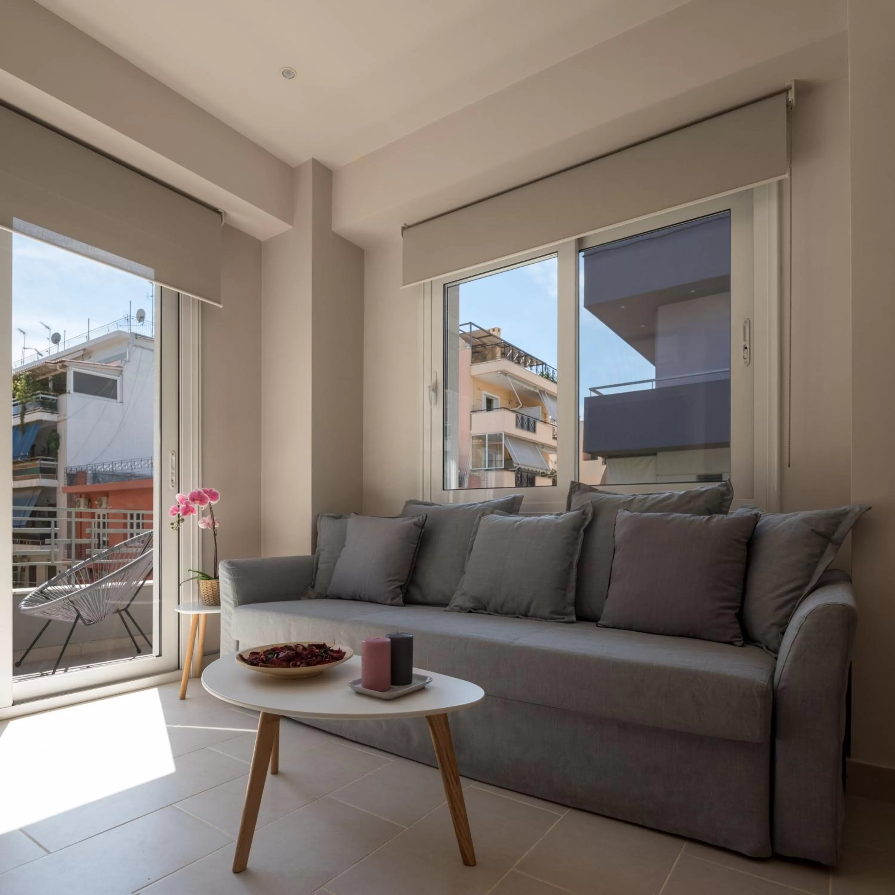 Living room in 12 Keys Athens Apartments