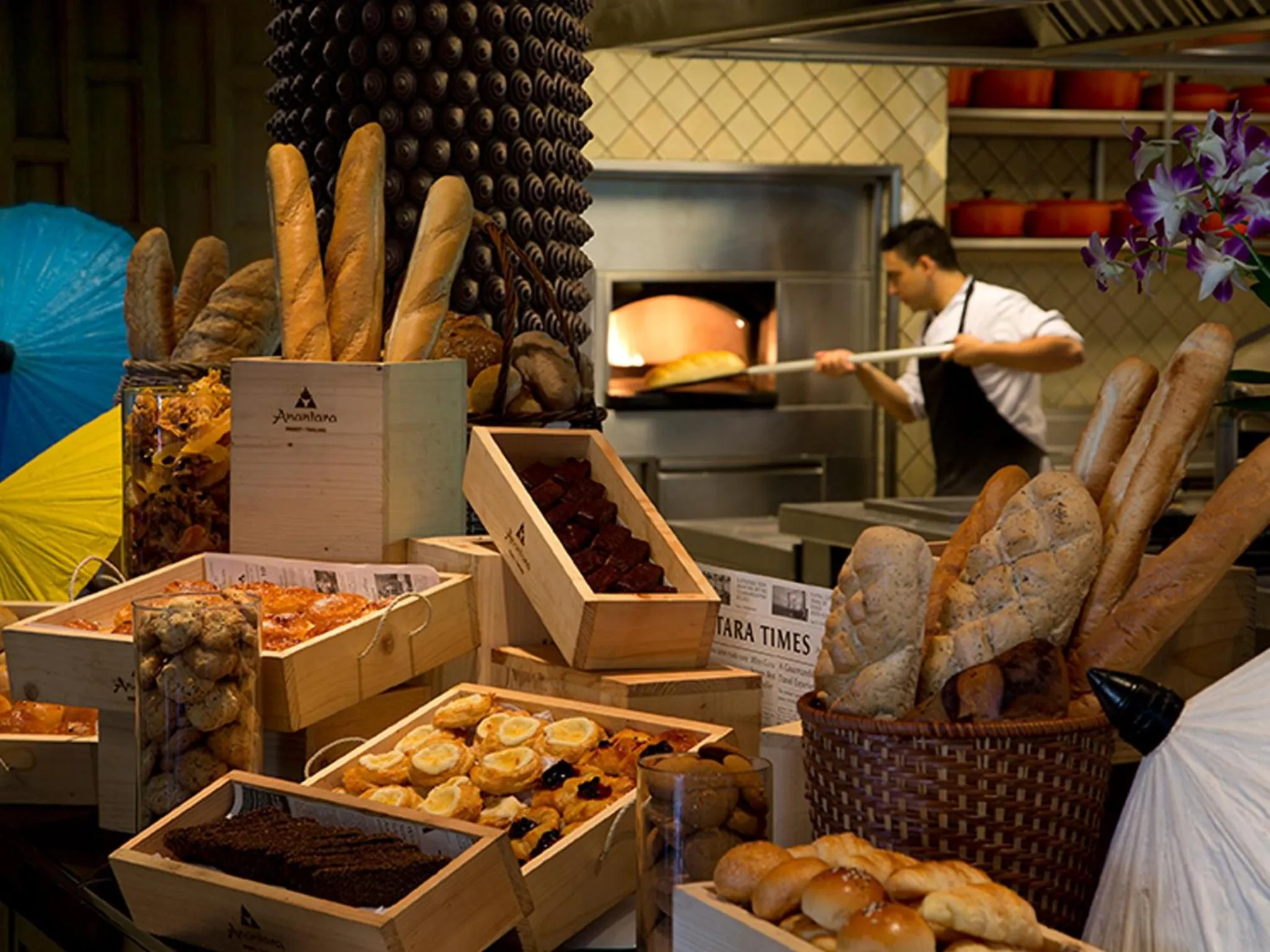 Buffet breakfast in Anantara Mai Khao Phuket Villas