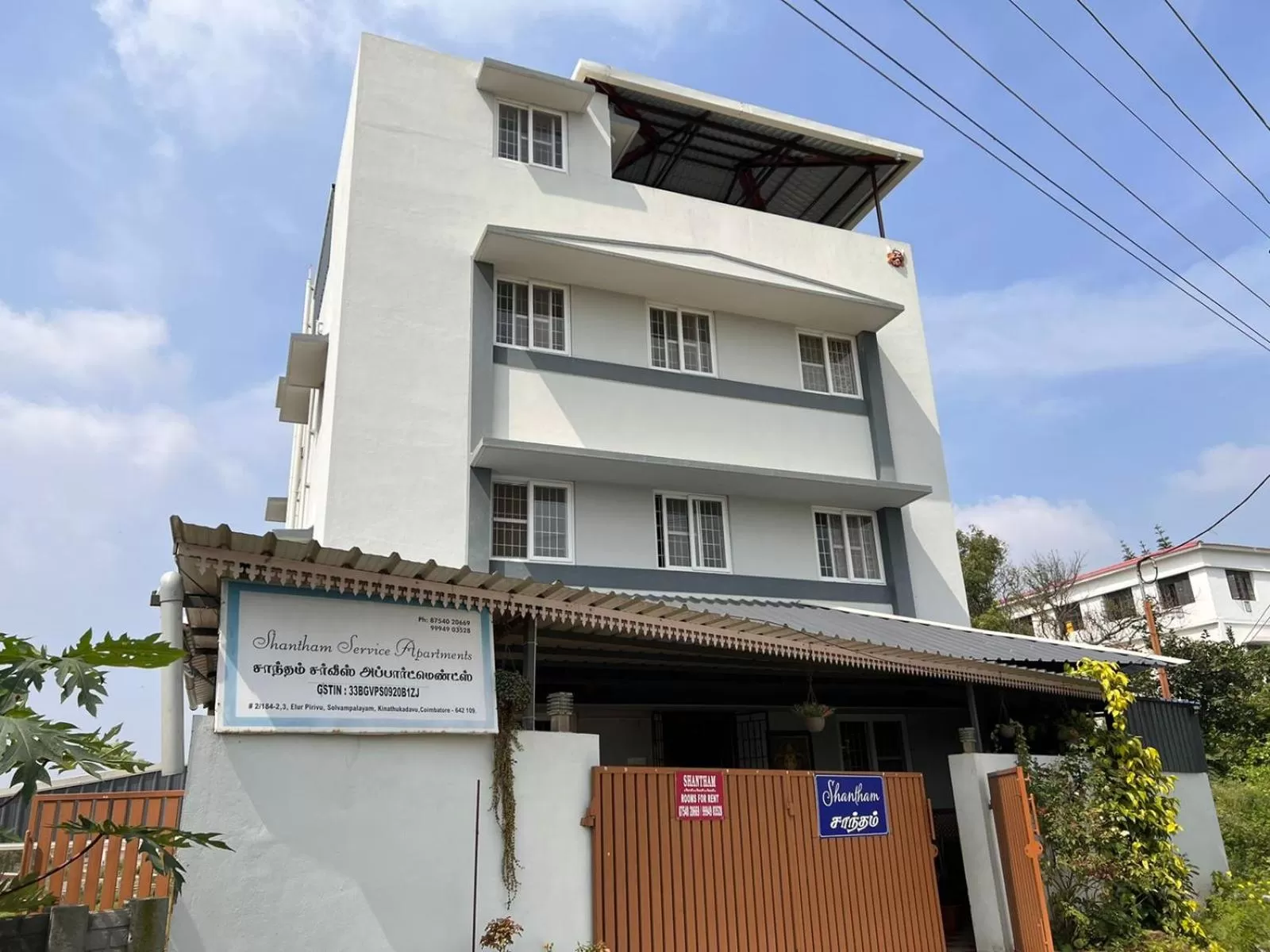 Property building in Shantham Service Apartments, Kinathukadavu, Coimbatore