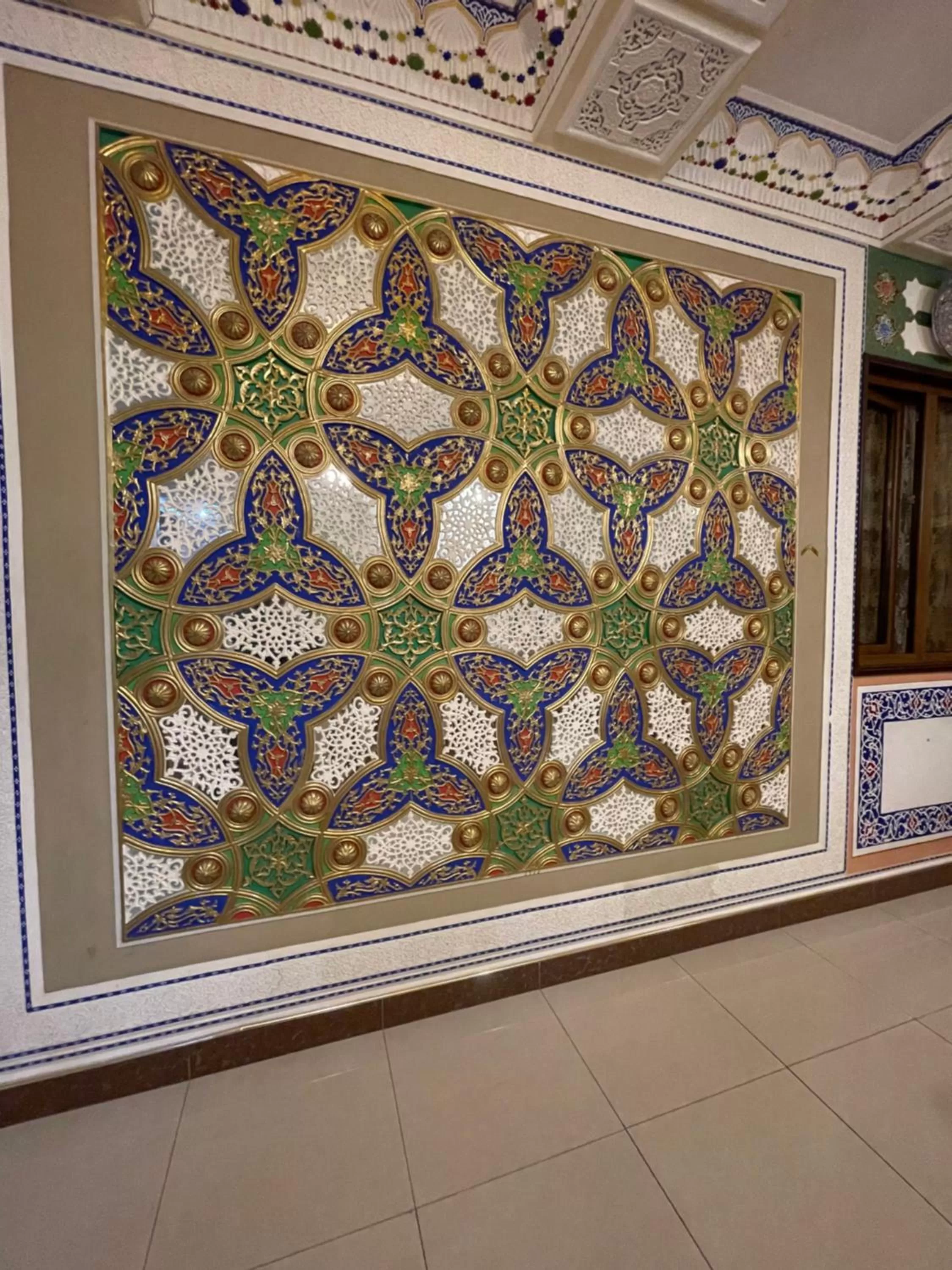 Decorative detail in Hotel Nurafshon Boutique