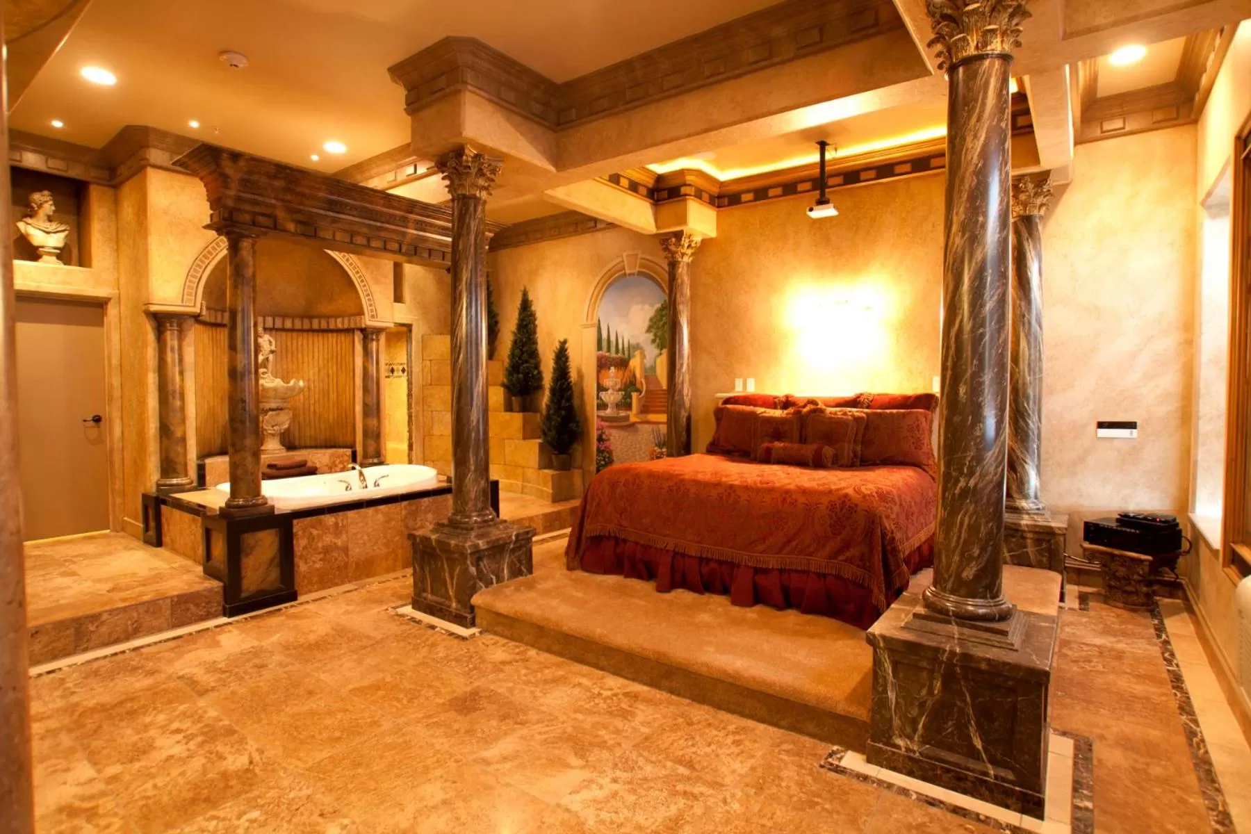 Bed in Destinations Inn Theme Rooms