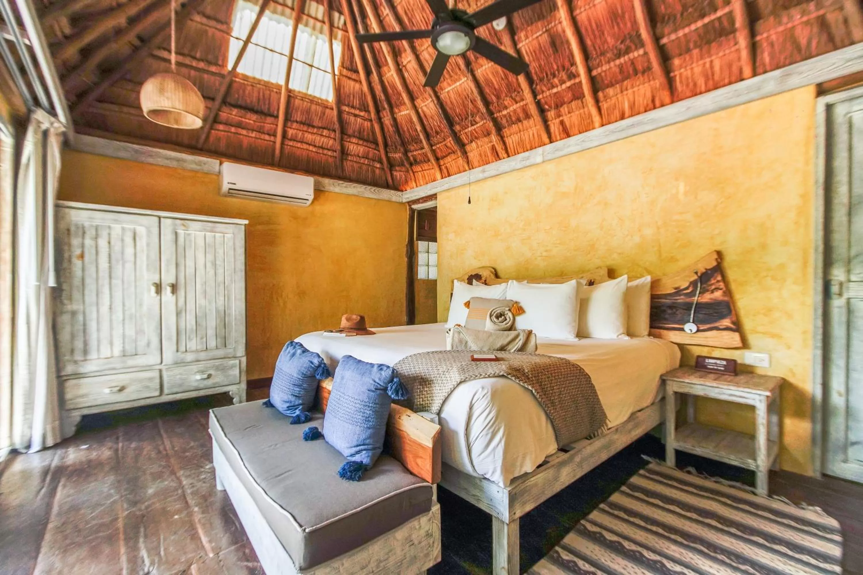 Bedroom, Bed in Villa Pescadores Tulum-Beachfront hotel by Ahau Collection