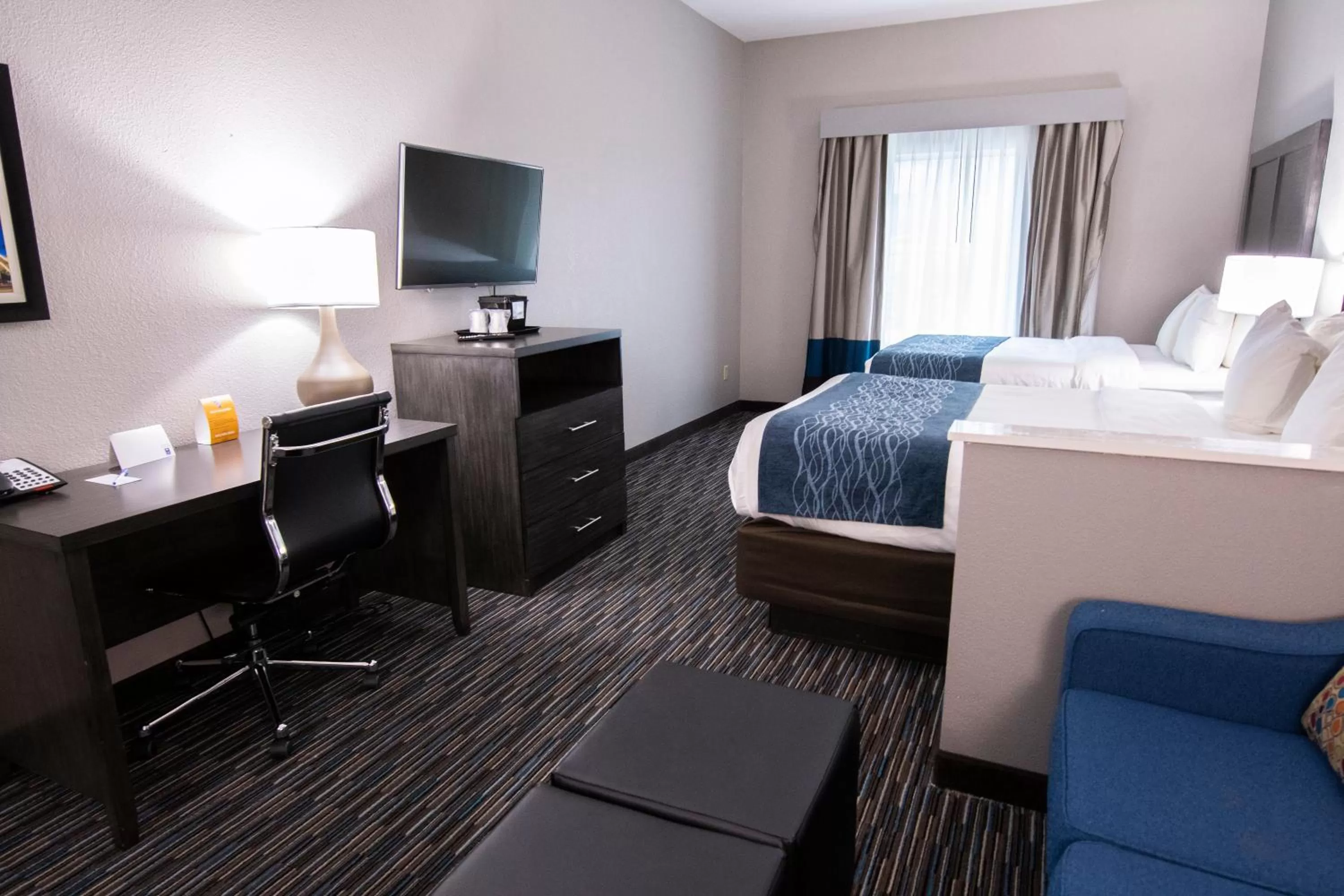 TV and multimedia, Bed in Comfort Inn & Suites Near Medical Center
