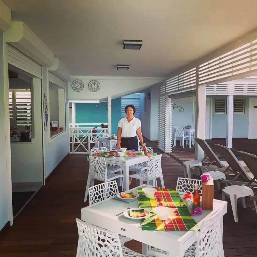 Patio in Hôtel La Christophine