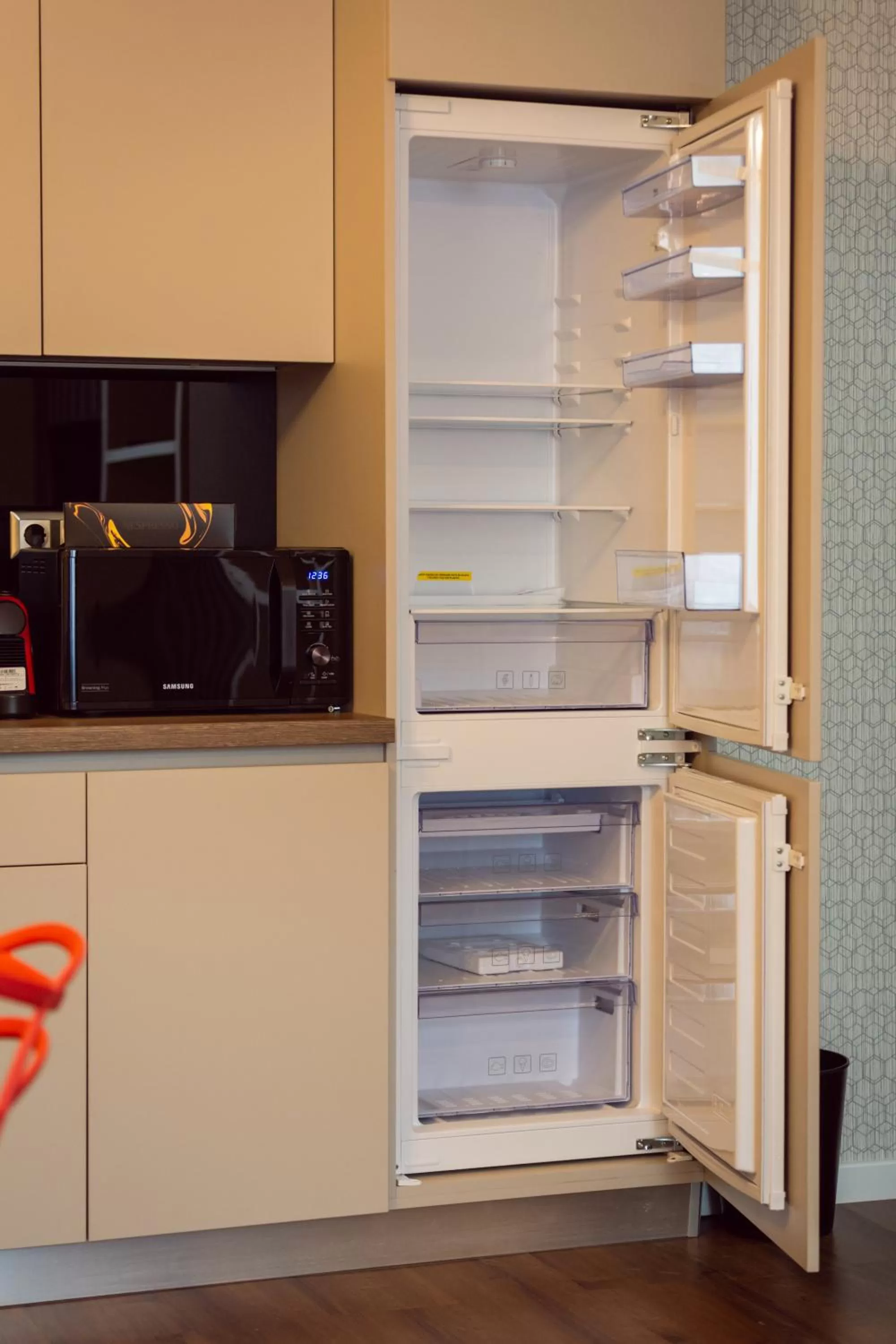 Kitchen or kitchenette in Bach Apartments