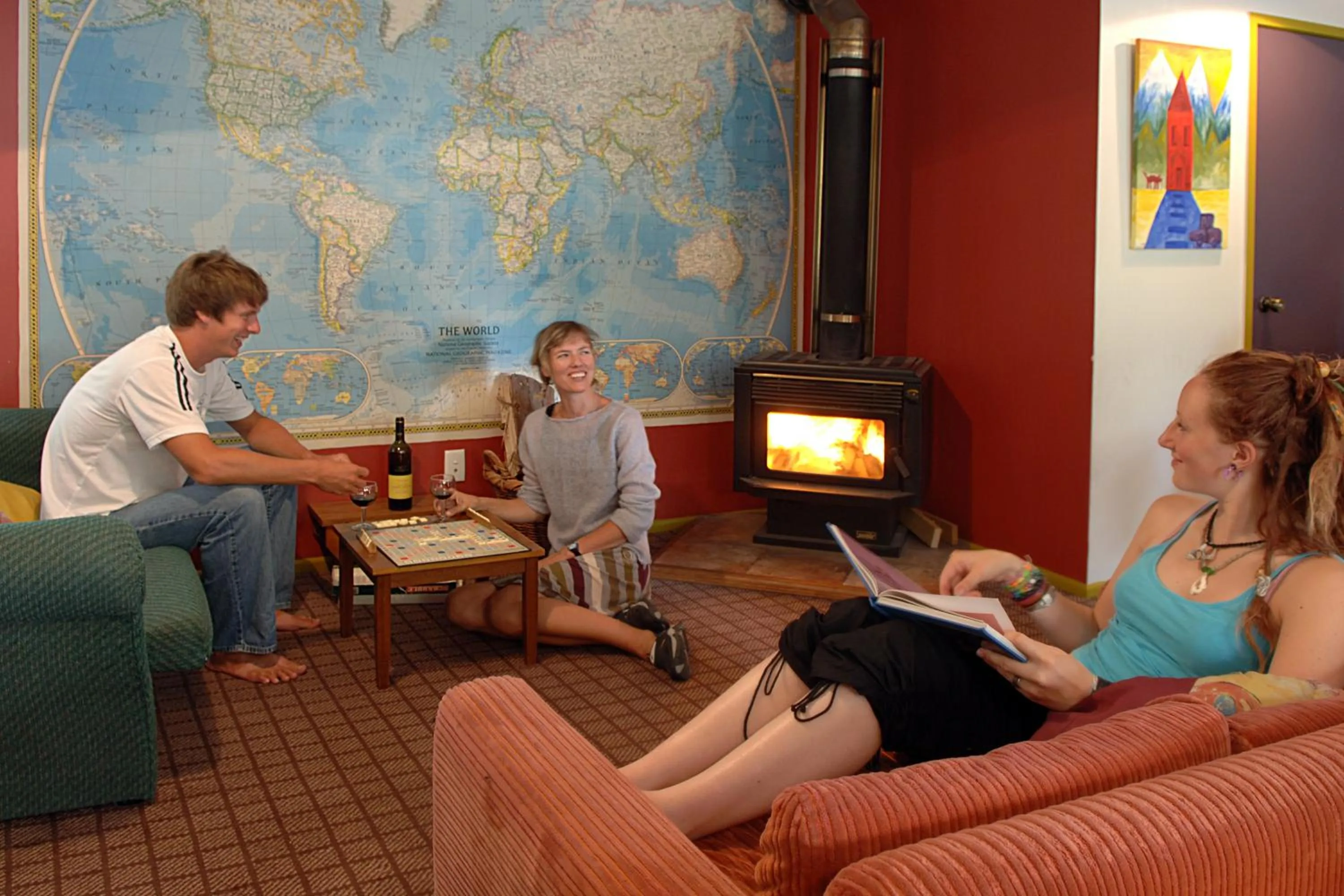 Lobby or reception in Tasman Bay Backpackers