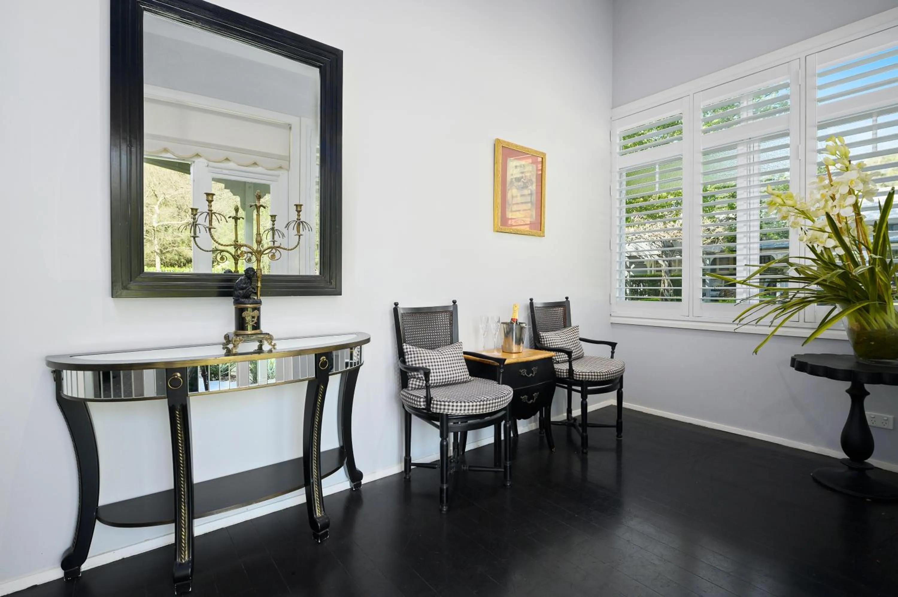 Seating area in The Convent Hunter Valley Hotel