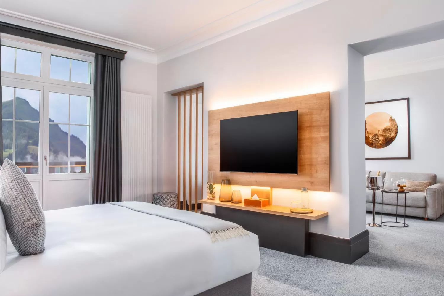 Communal lounge/ TV room, Bed in Villars Palace