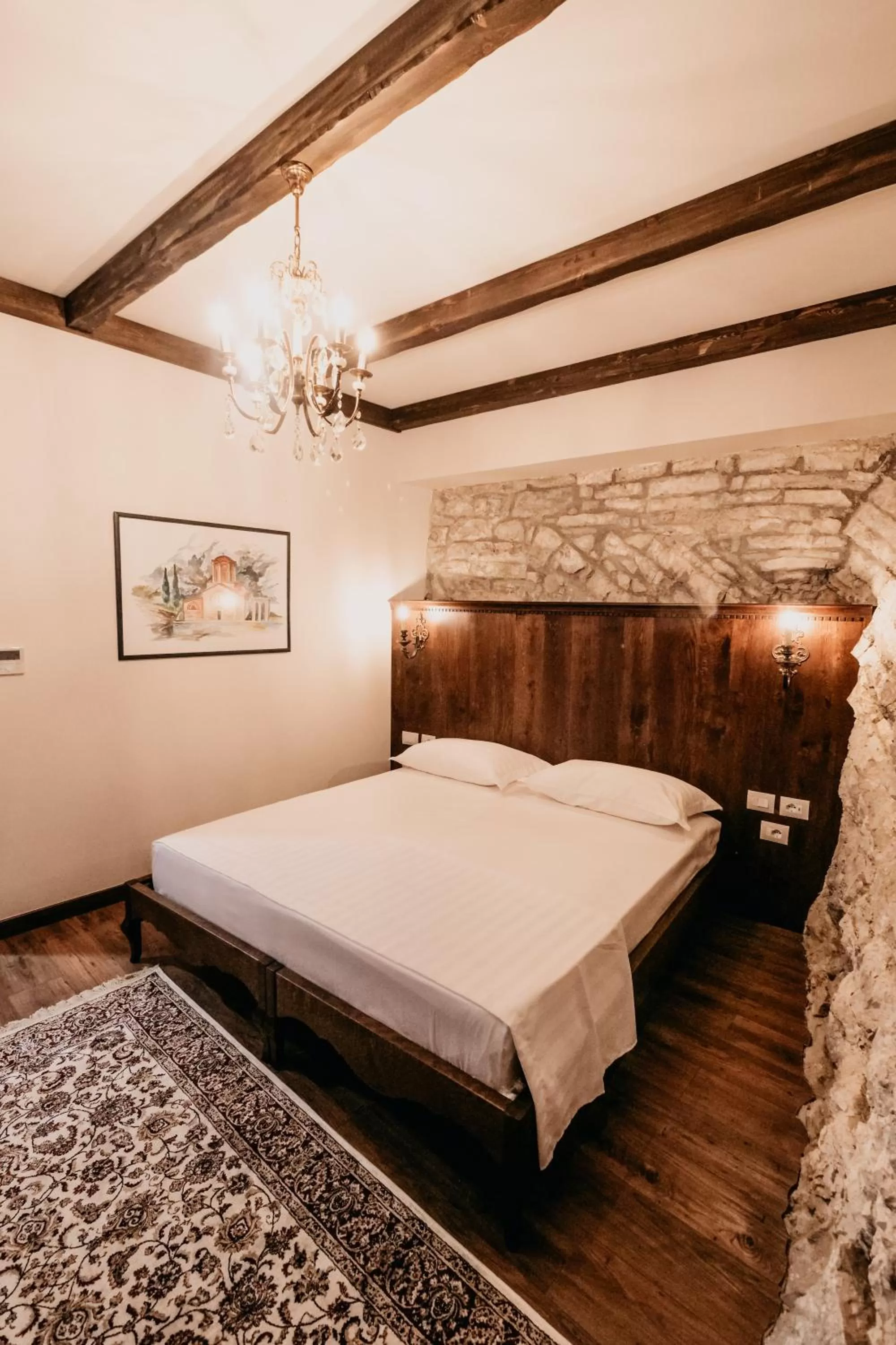 Bed in Beratino Hotel