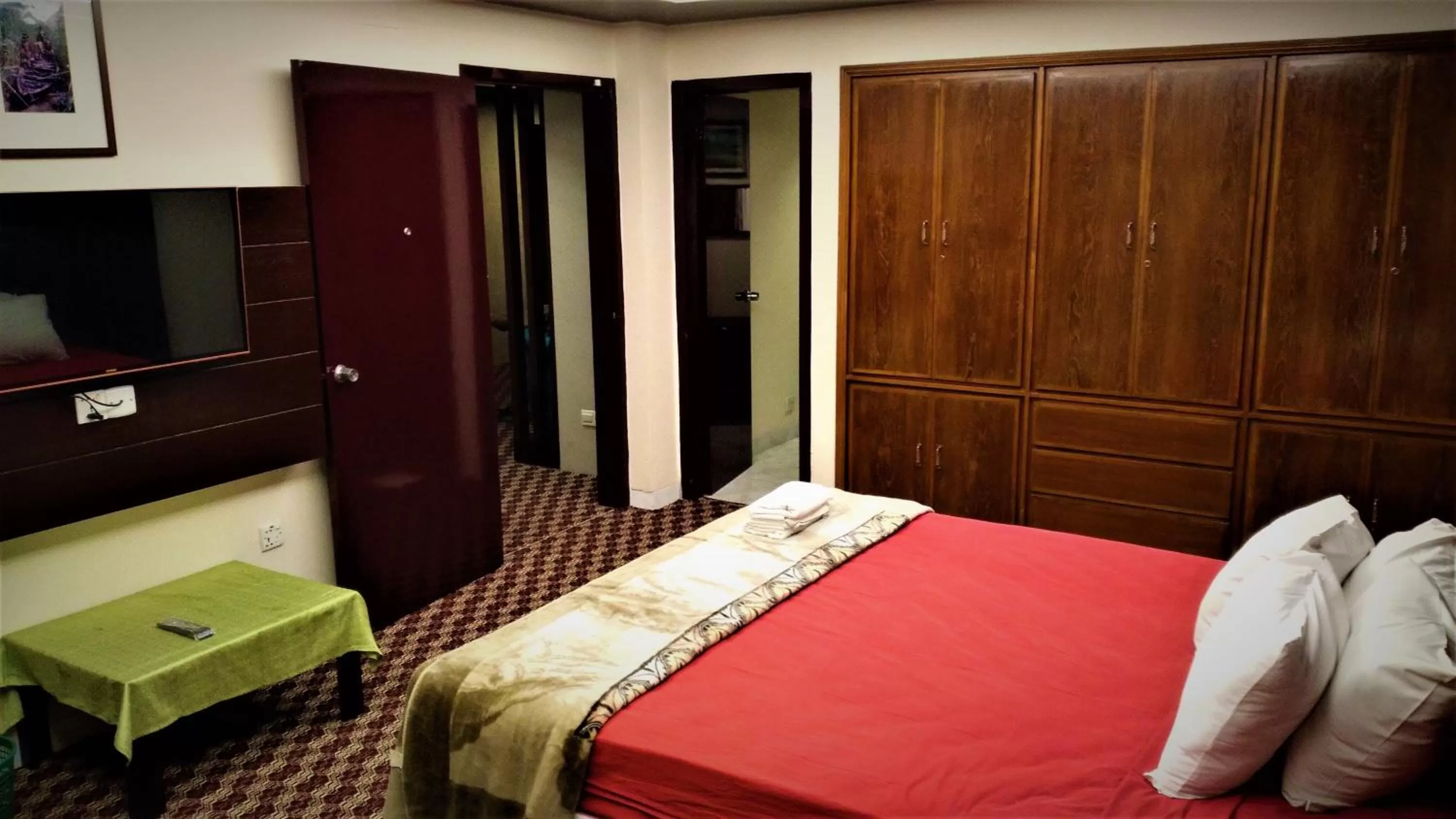 Bed in Center Point Apartment